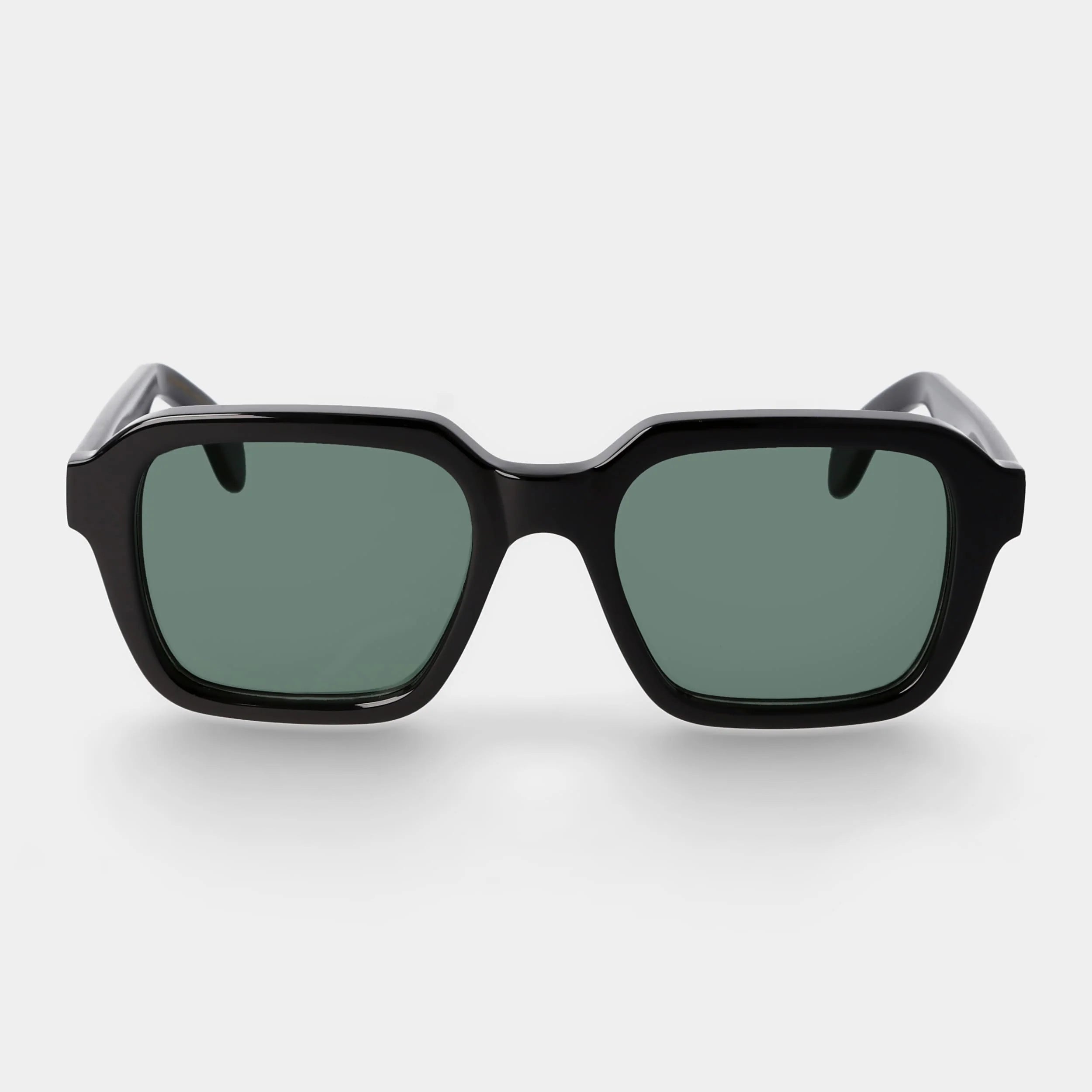 TBD Eyewear Lino Eco Black Bottle Green Lens Sunglasses Front