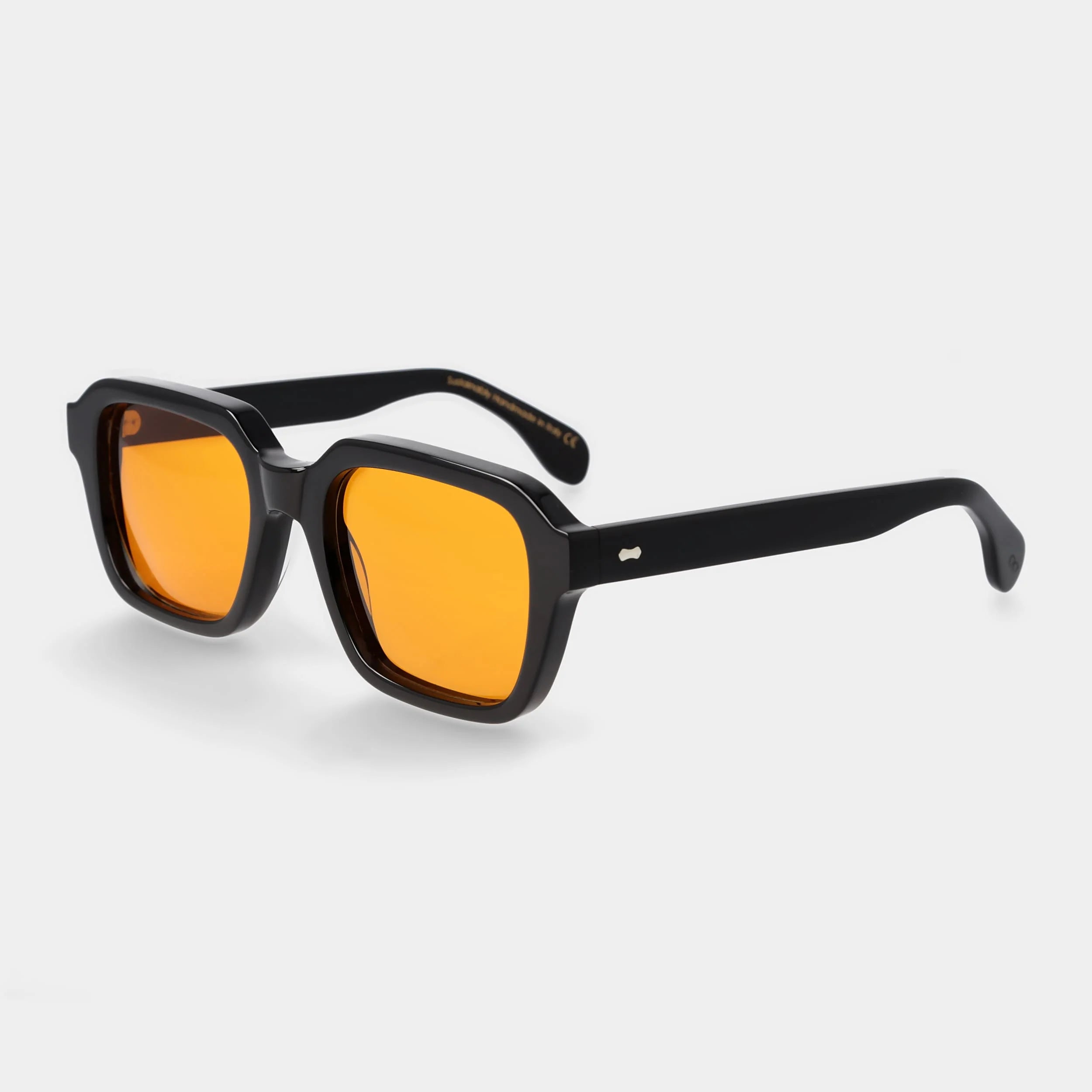 TBD Eyewear Lino Eco Black Orange Lens Sunglasses Angle