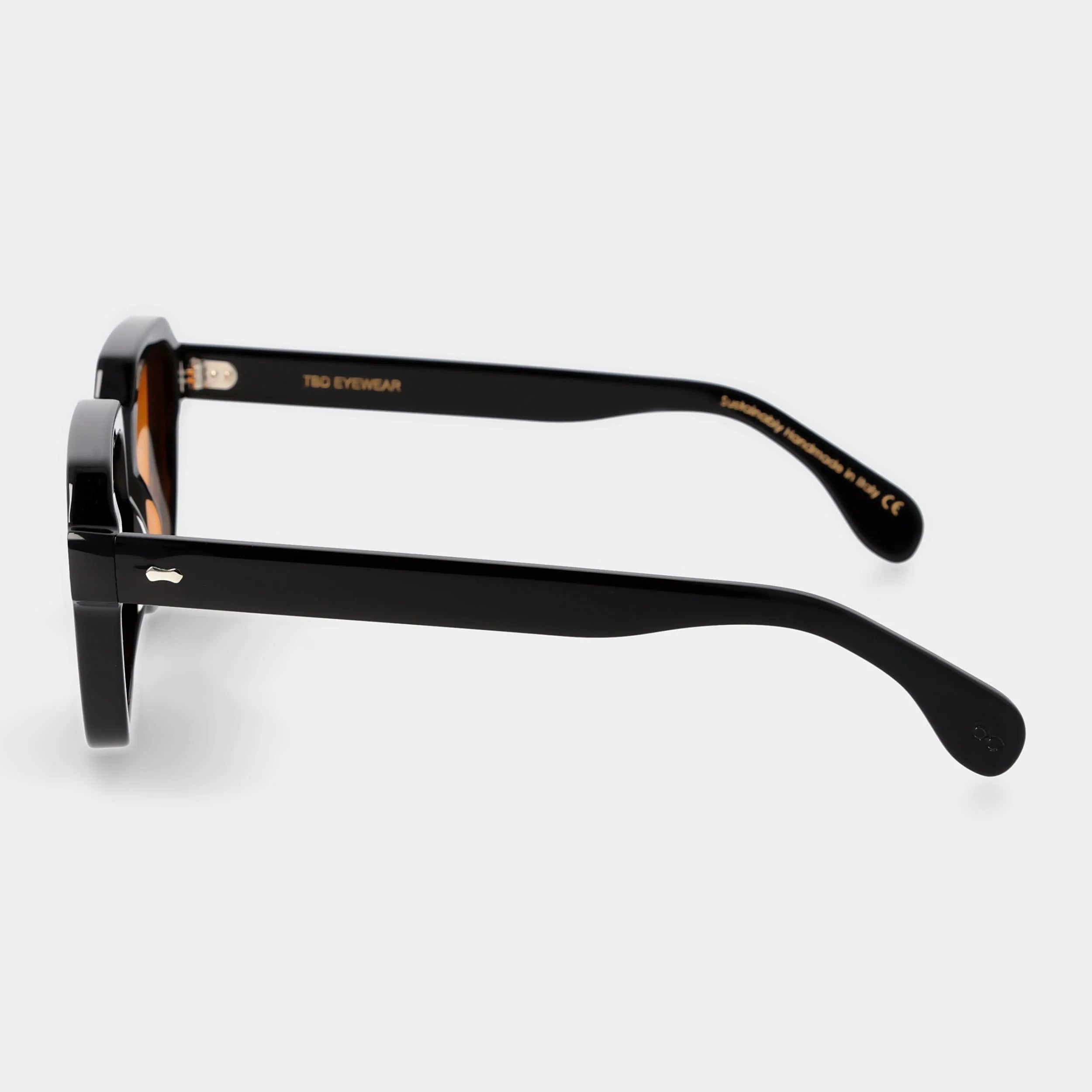 TBD Eyewear Lino Eco Black Orange Lens Sunglasses Side