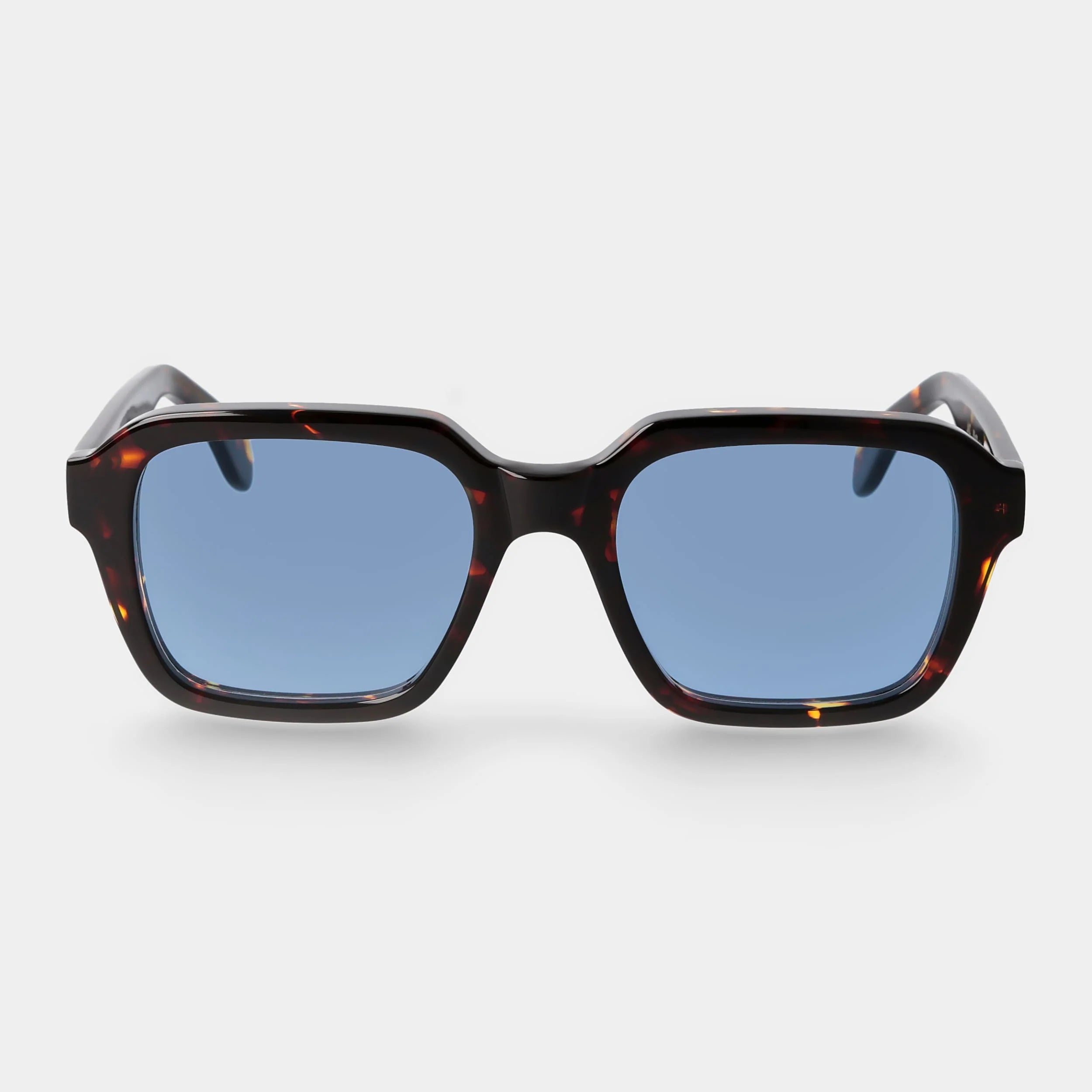 TBD Eyewear Lino Eco Dark Havana Blue Lens Sunglasses Front