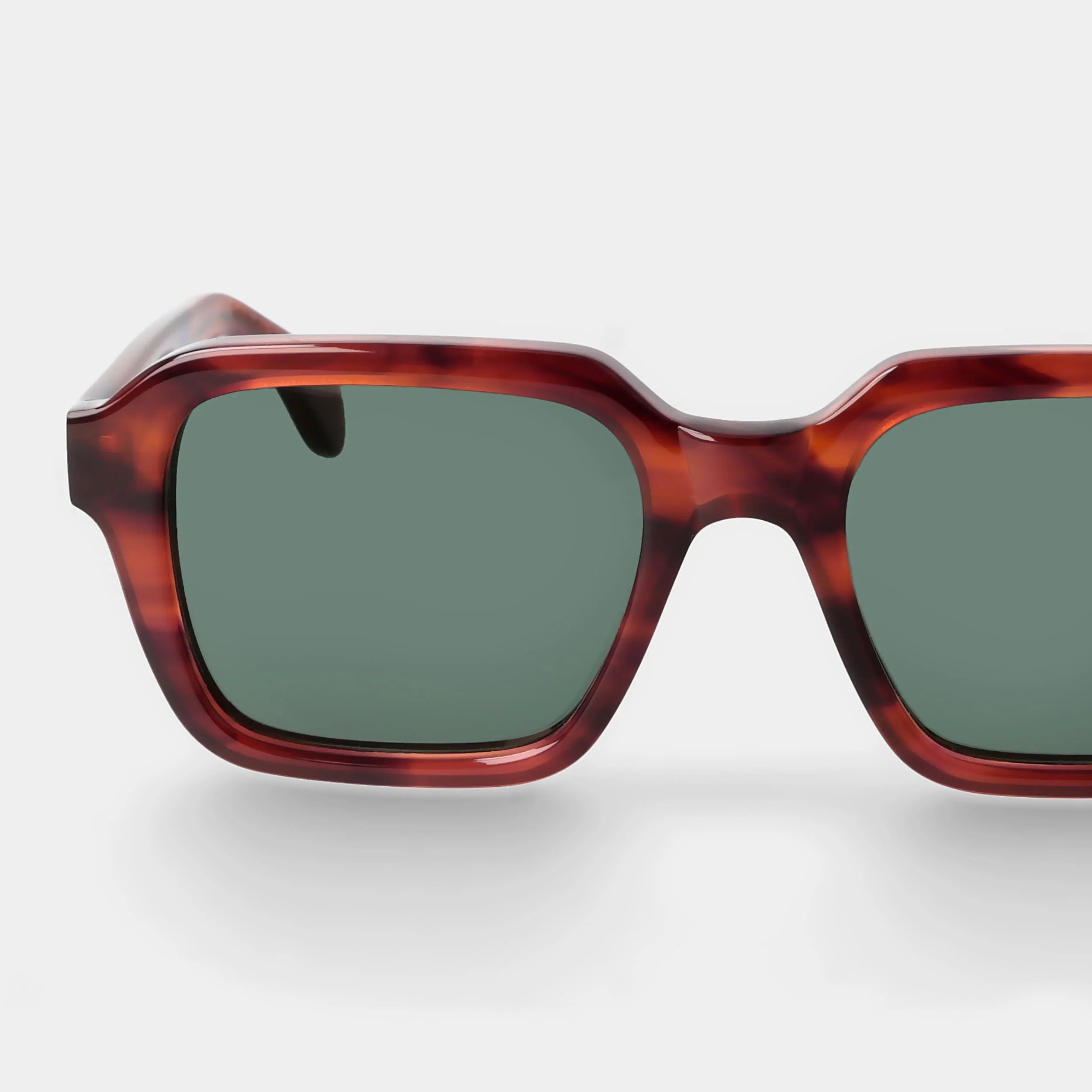 TBD Eyewear Lino Eco Havana Bottle Green Lens Sunglasses Detail