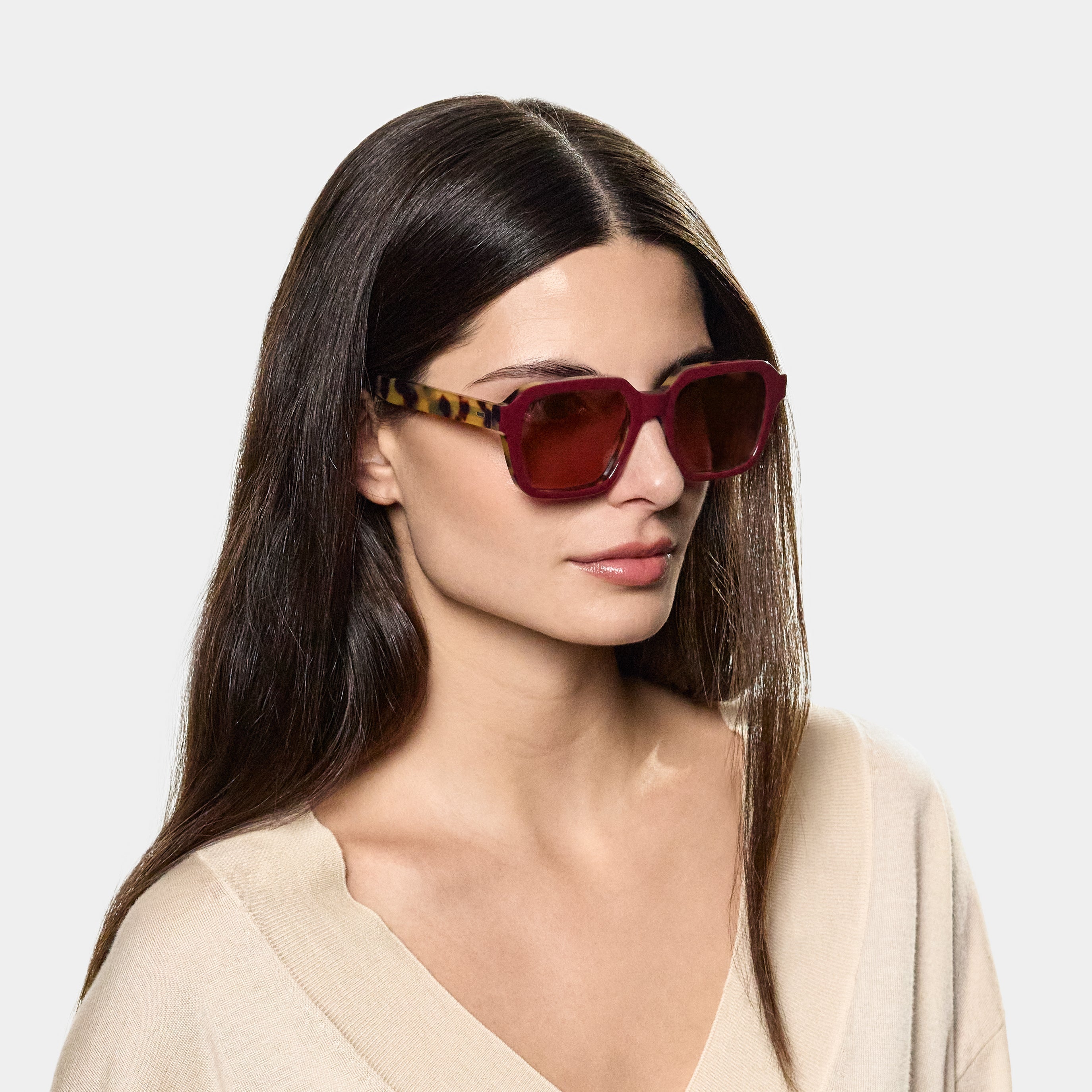 TBD Eyewear Lino Plum Red Sunglasses Woman