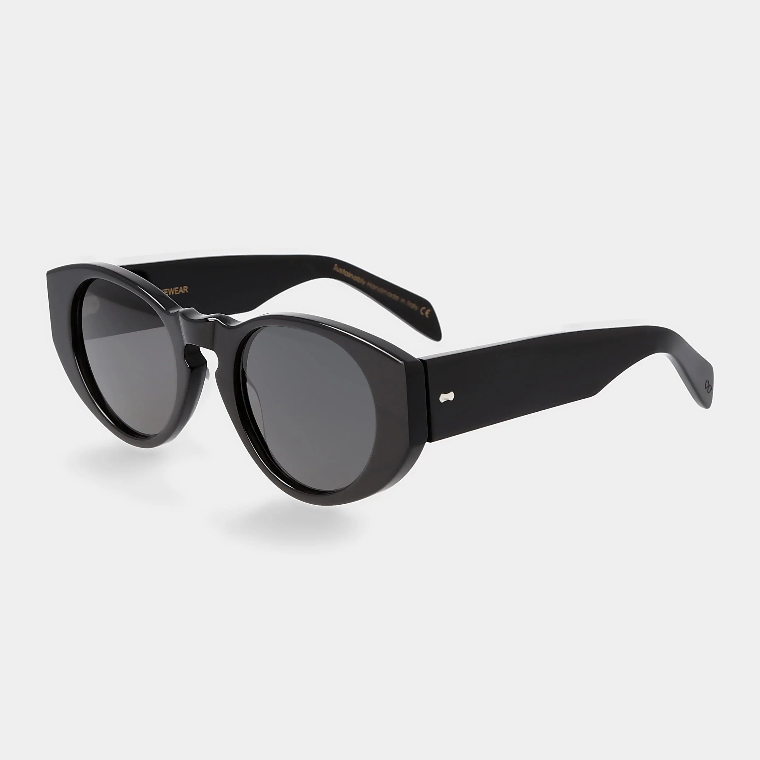 TBD Eyewear Madras Eco Black Grey Lens Sunglasses Angle