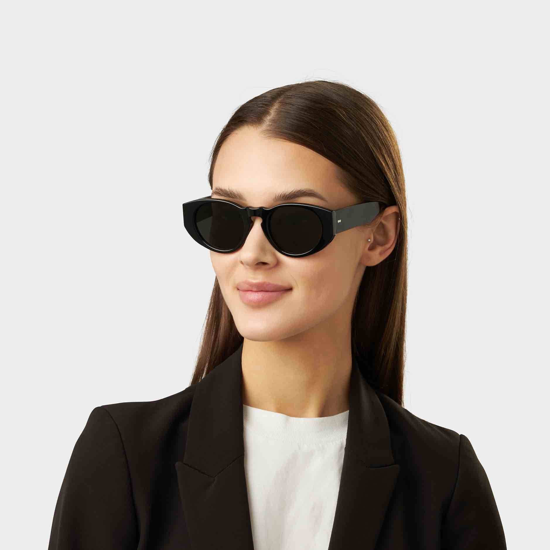 TBD Eyewear Madras Eco Black Grey Lens Sunglasses Woman