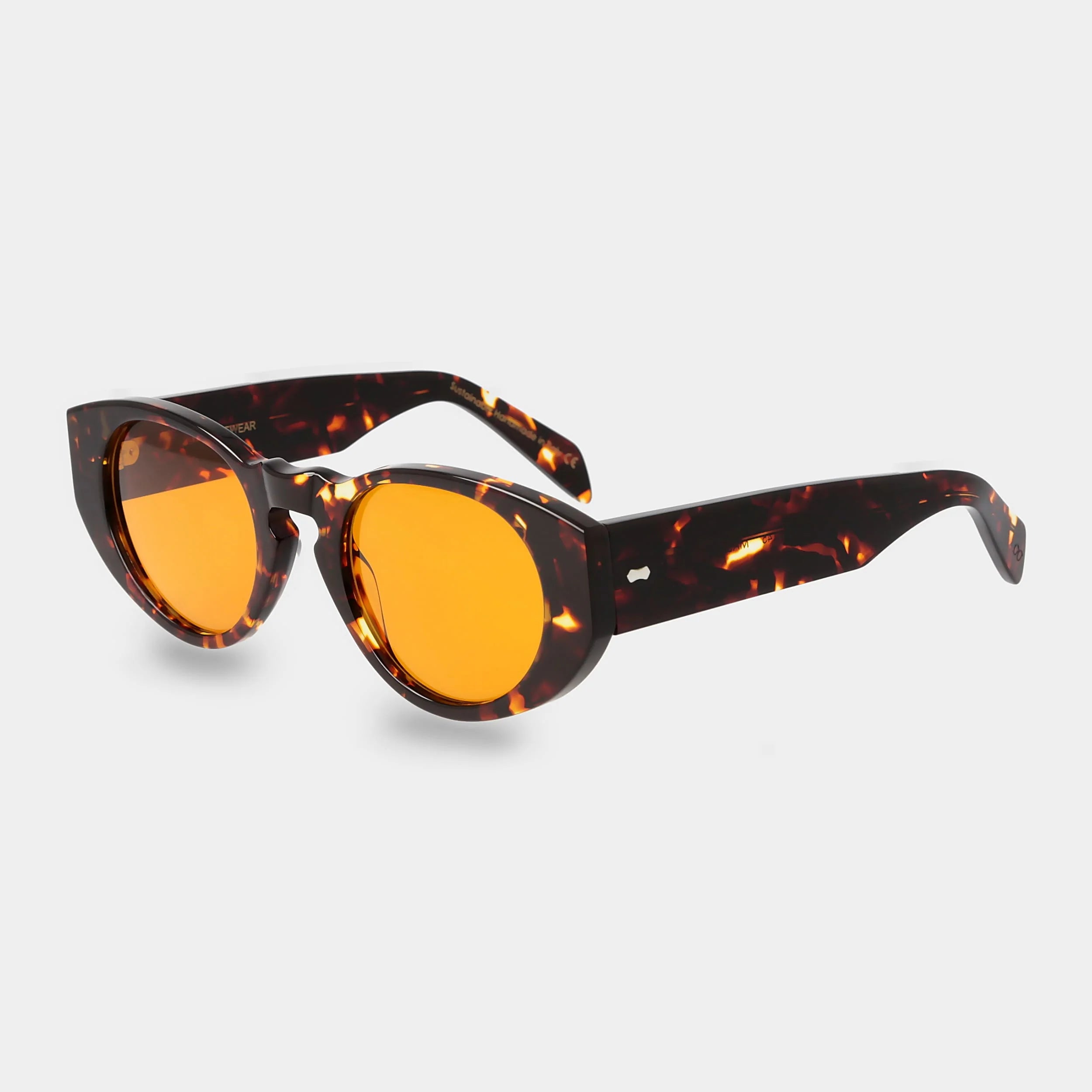 TBD Eyewear Madras Eco Dark Havana Orange Lens Sunglasses Angle