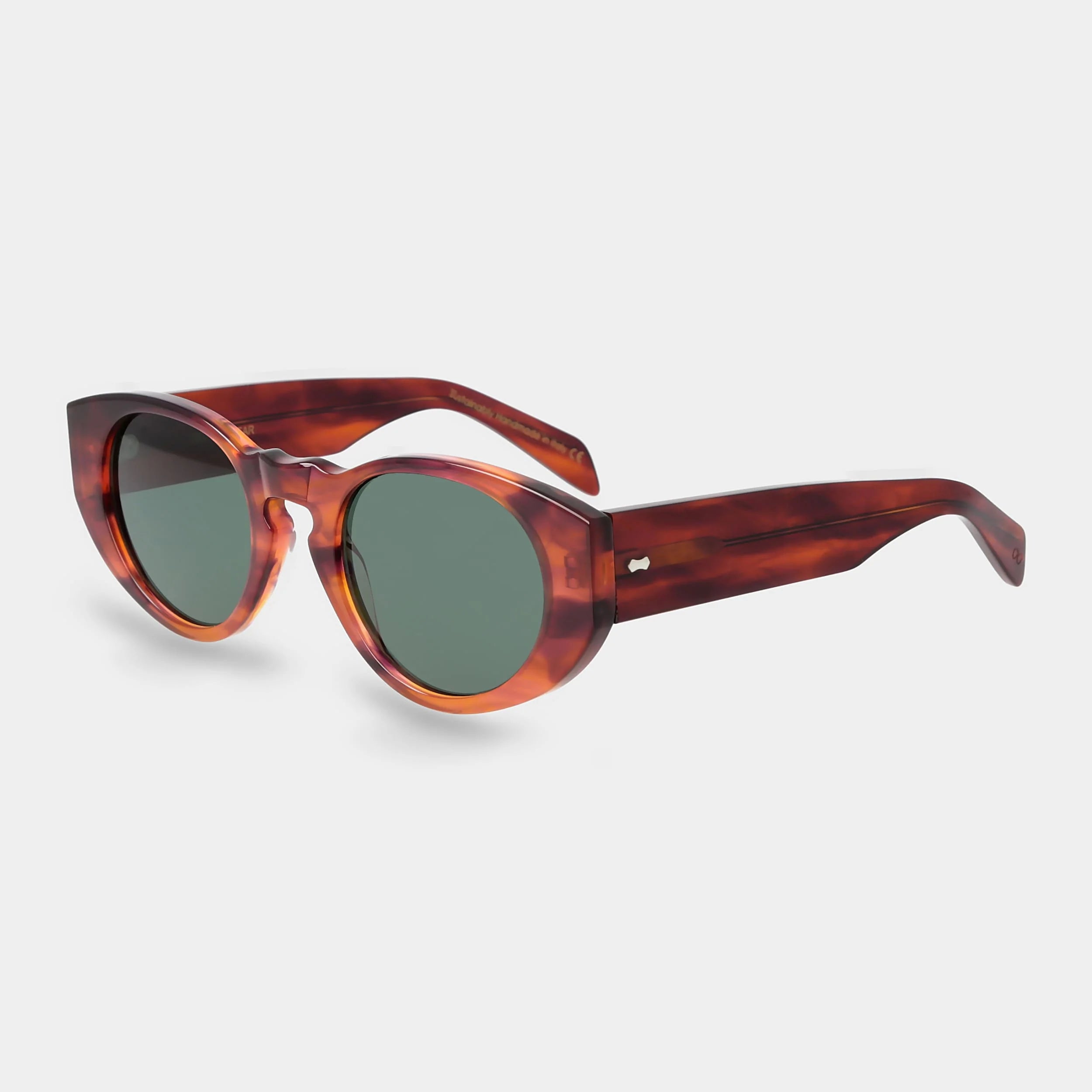 TBD Eyewear Madras Eco Havana Bottle Green Lens Sunglasses Angle