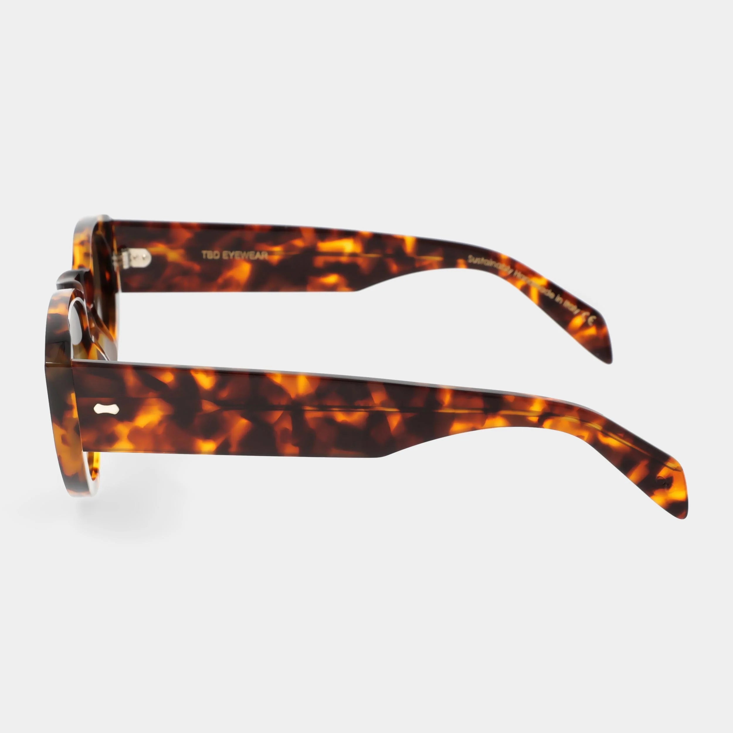 TBD Eyewear Madras Eco Spotted Havana Tobacco Lens Sunglasses Side