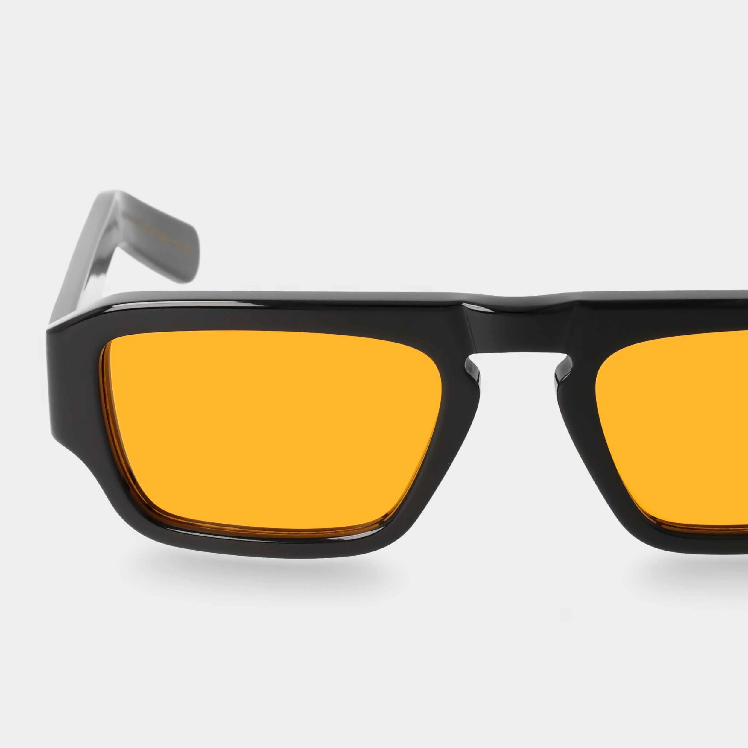 TBD Eyewear Mist Eco Black Orange Lens Sunglasses Detail