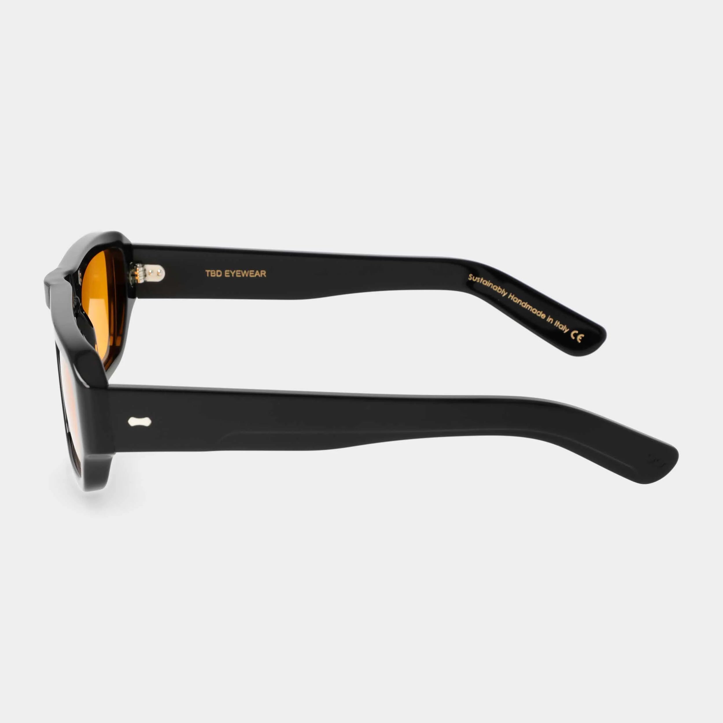 TBD Eyewear Mist Eco Black Orange Lens Sunglasses Side