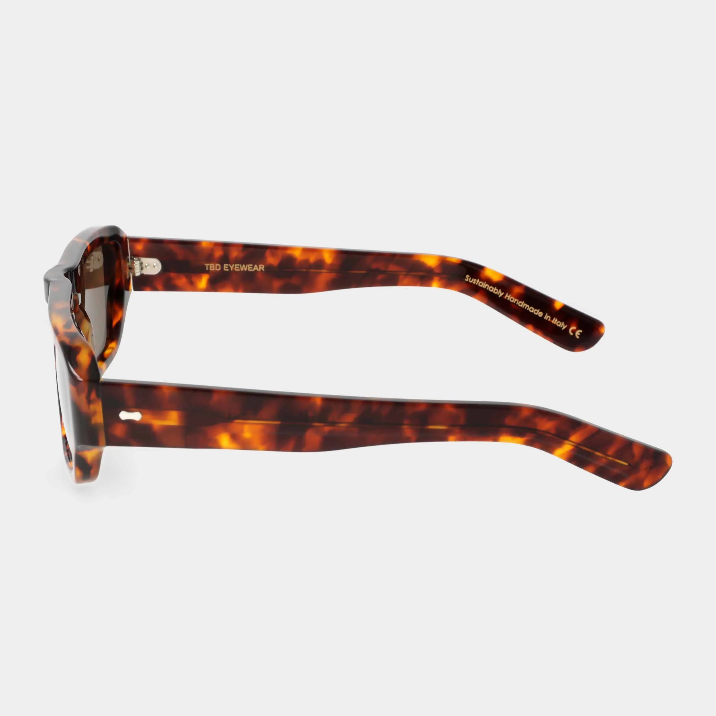 TBD Eyewear Mist Eco Spotted Havana Tobacco Lens Sunglasses Side