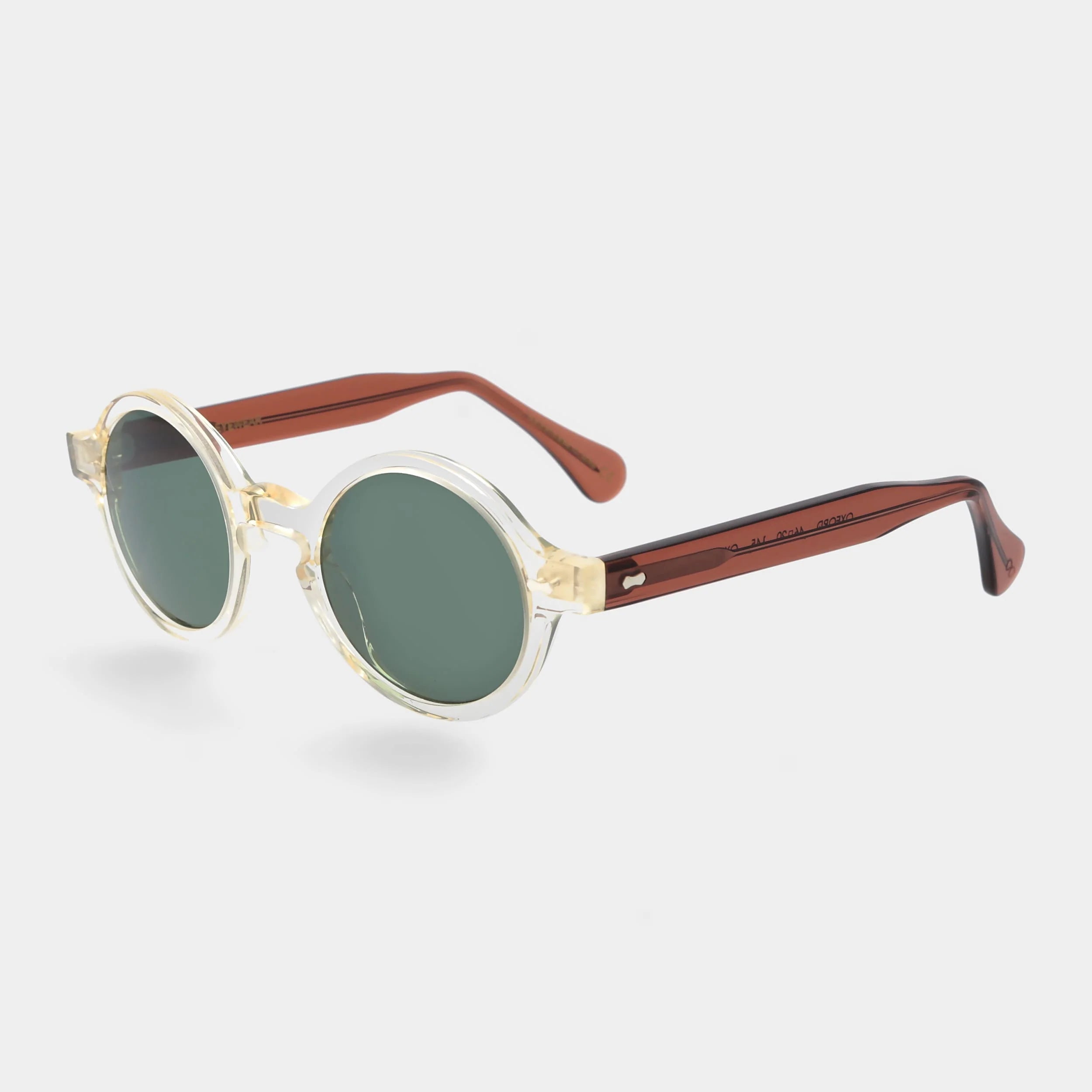 TBD Eyewear Oxford Bicolor Bottle Green Lens Sunglasses Angle