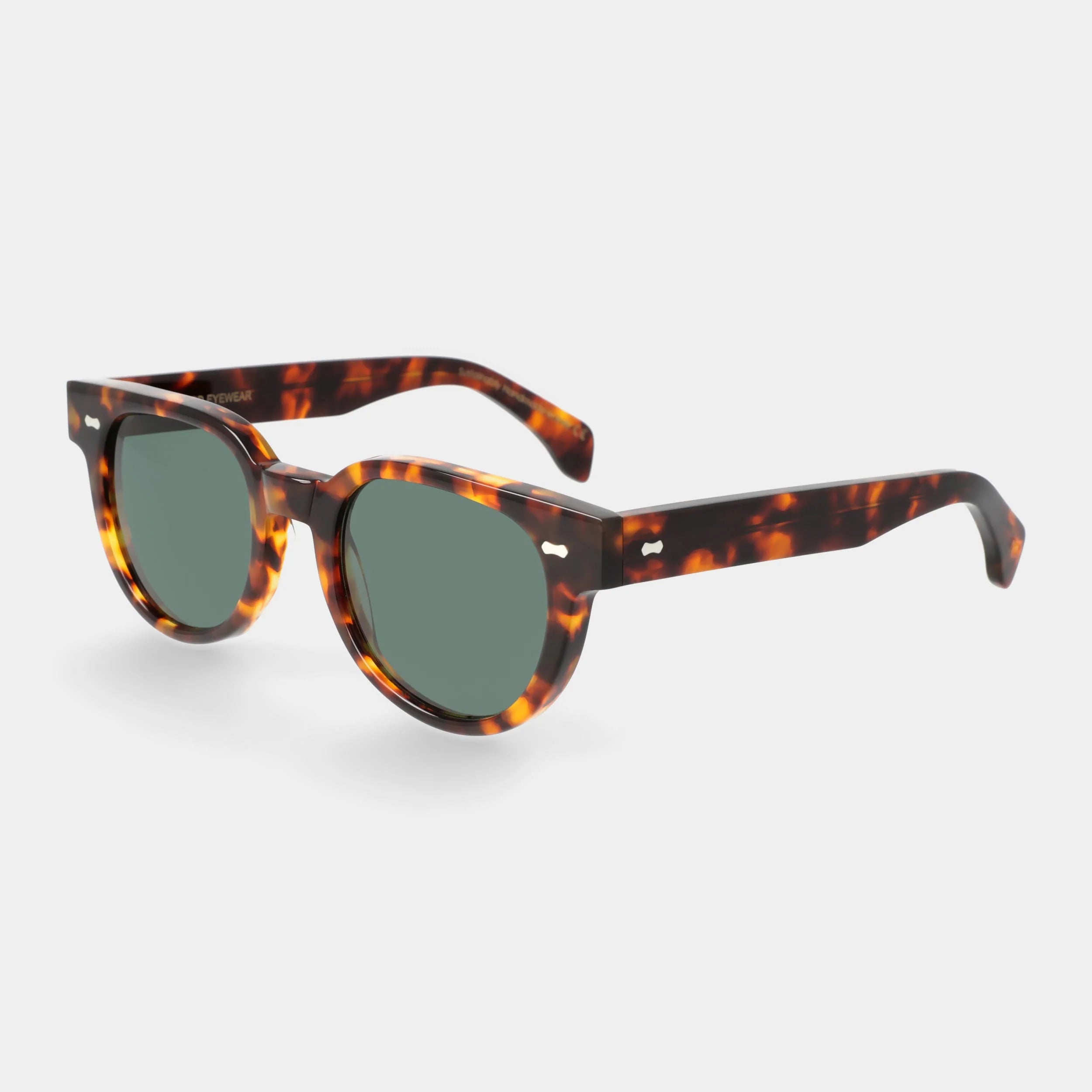 TBD Eyewear Palm Eco Spotted Havana Bottle Green Lens Sunglasses Angle