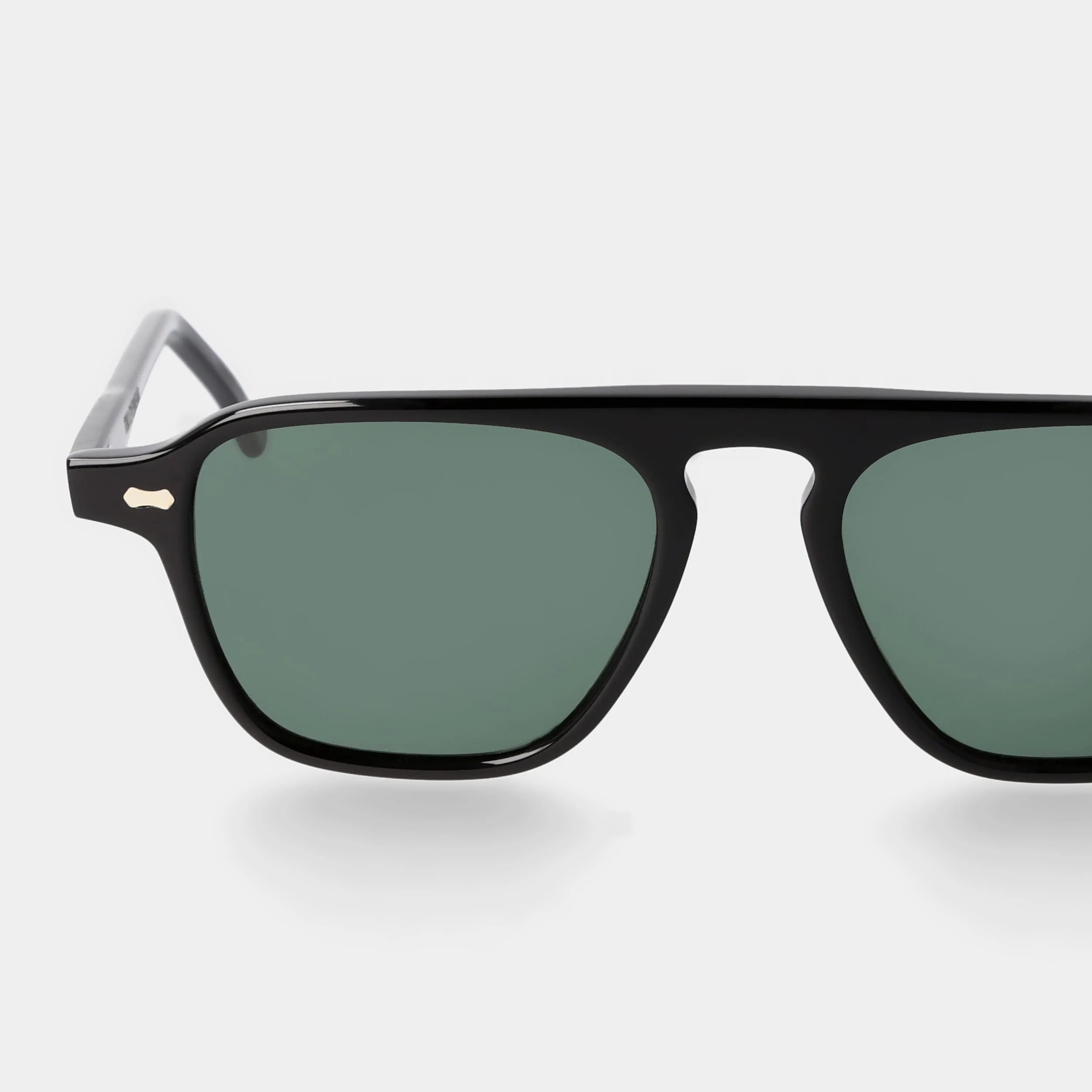 TBD Eyewear Panama Eco Black Bottle Green Lens Sunglasses Detail