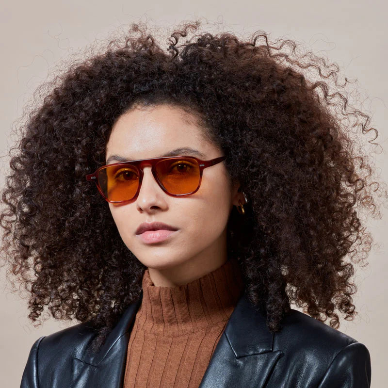 TBD Eyewear Panama Eco Havana Orange Lens Sunglasses Woman