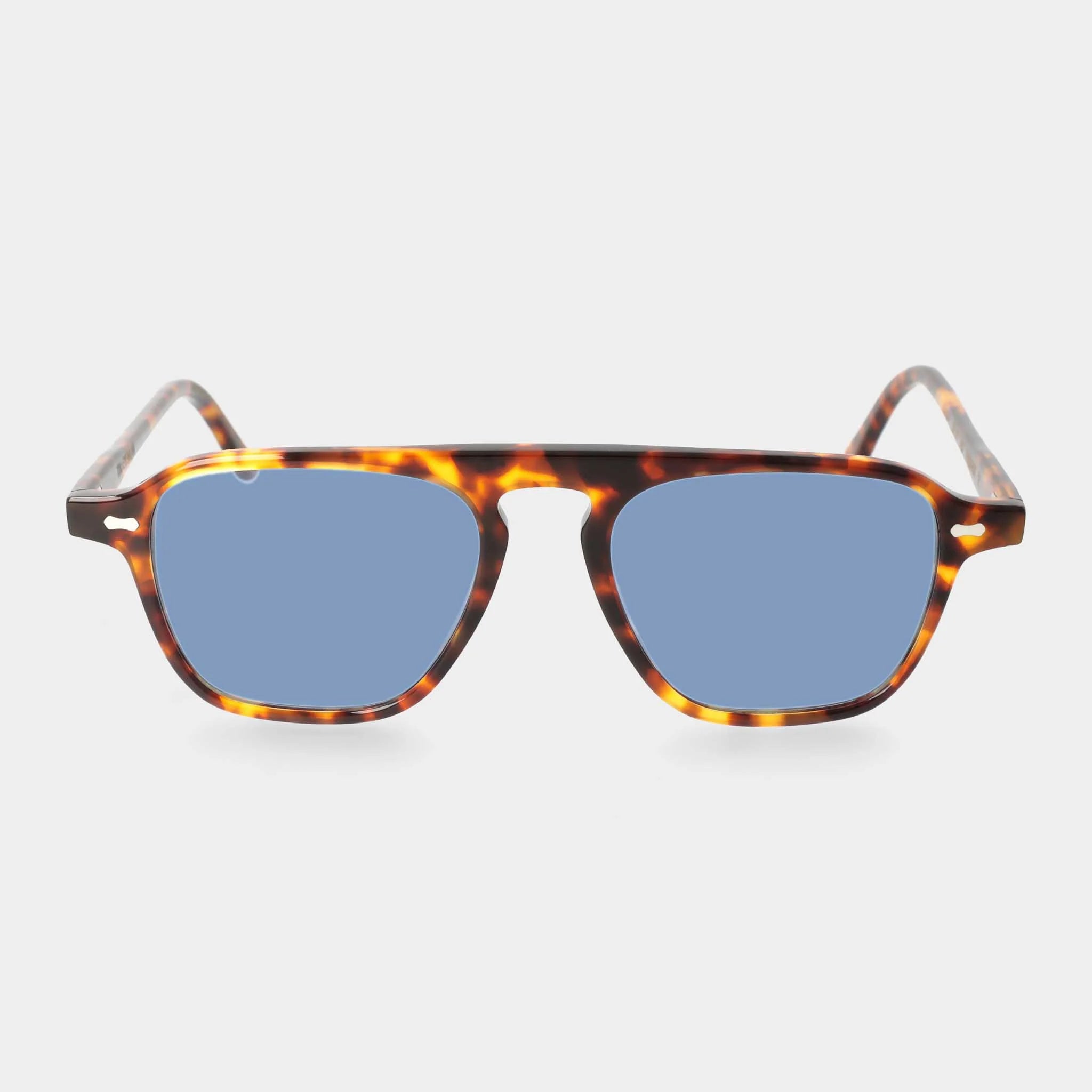 TBD Eyewear Panama Eco Spotted Havana Blue Lens Sunglasses Front