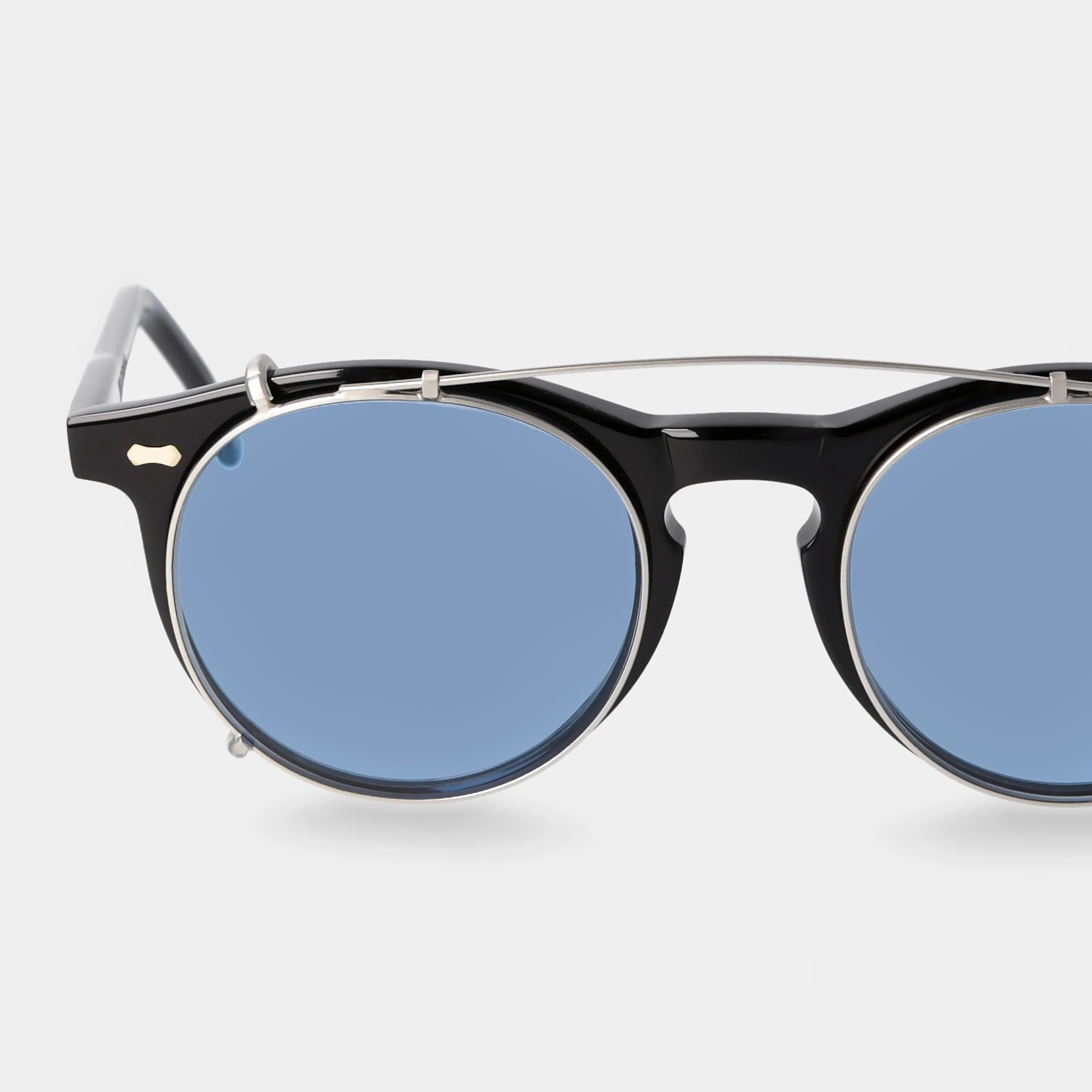 TBD Eyewear Pleat Eco Black Blue Lens Sunglasses Detail