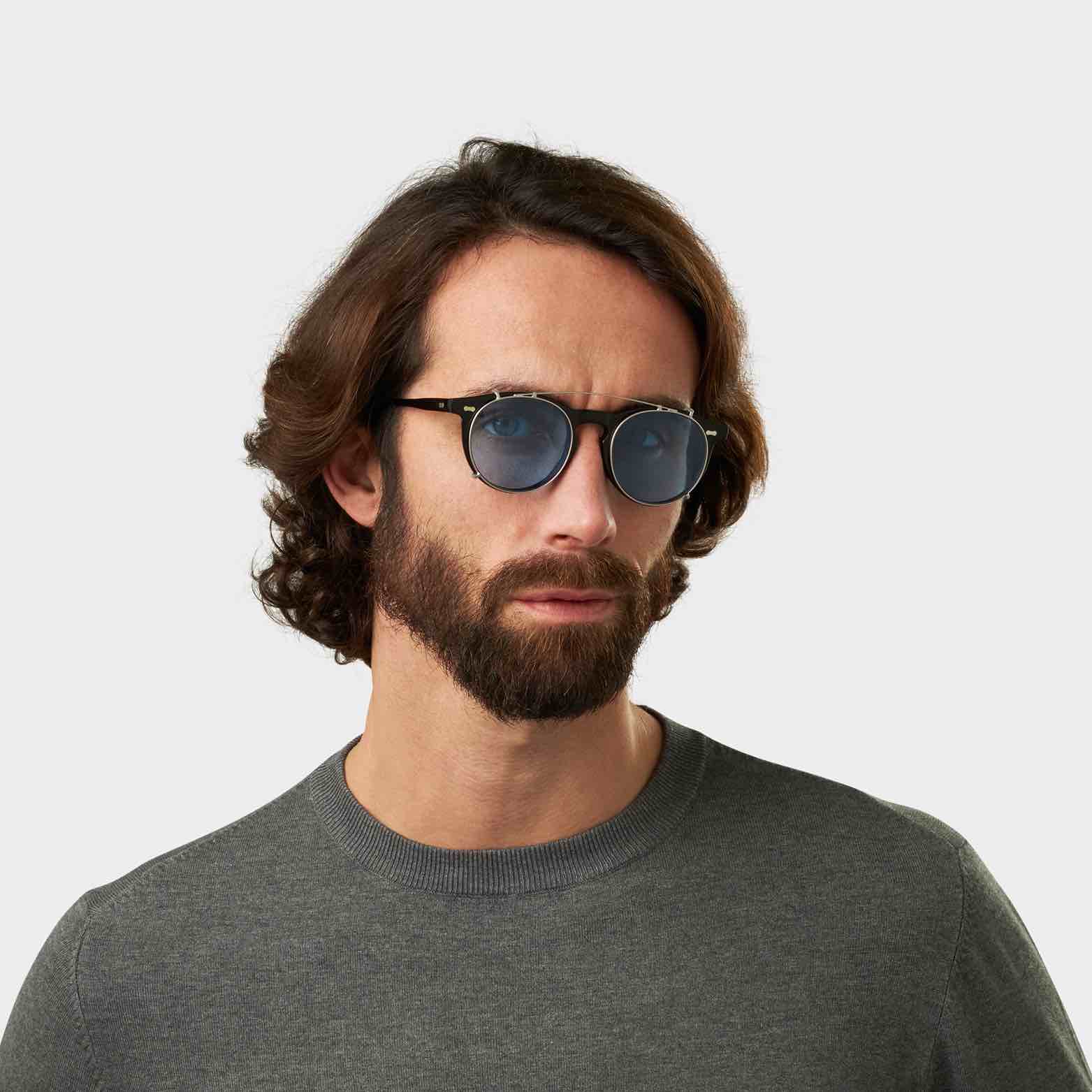 TBD Eyewear Pleat Eco Black Blue Lens Sunglasses Man