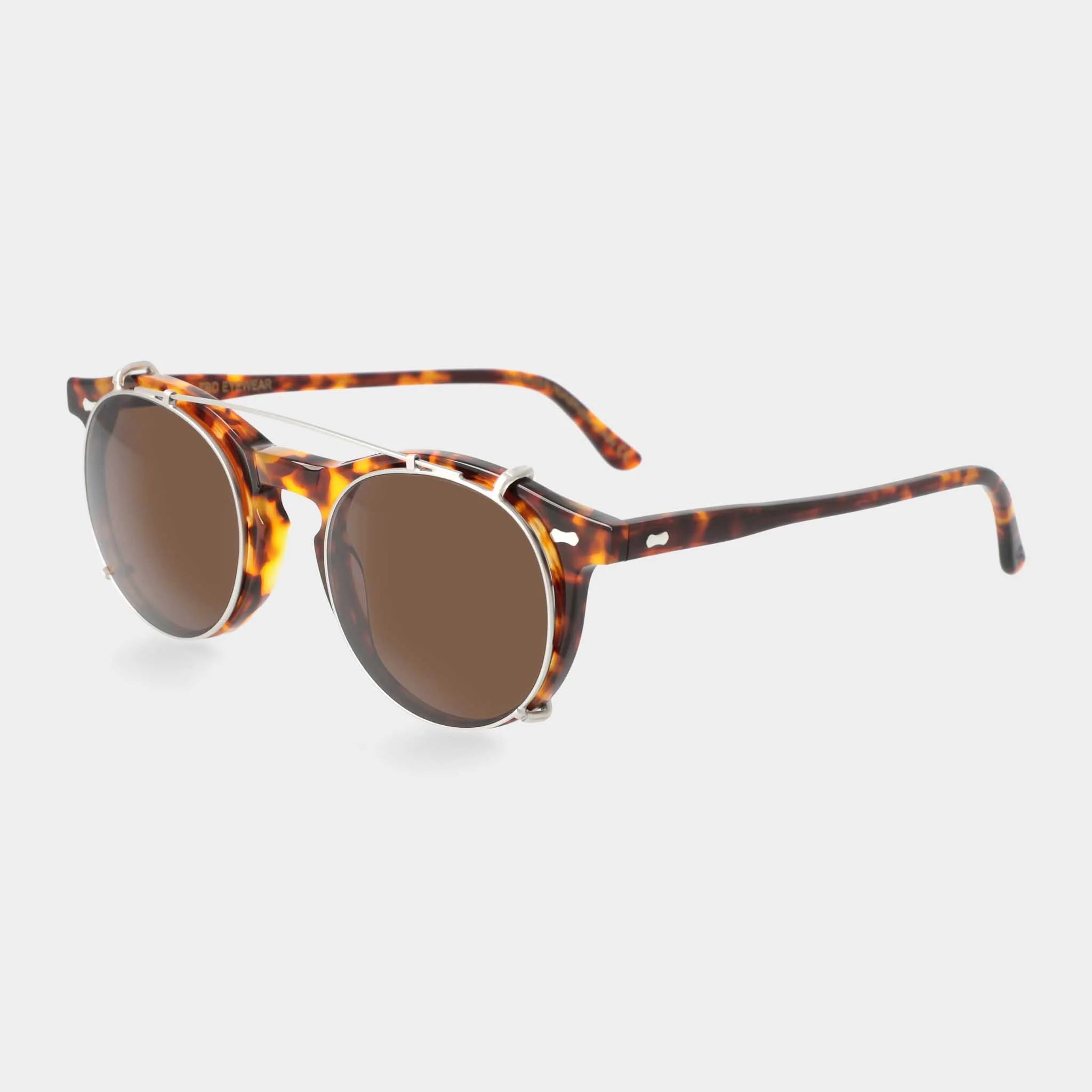 TBD Eyewear Pleat Eco Spotted Havana Tobacco Lens Sunglasses Angle