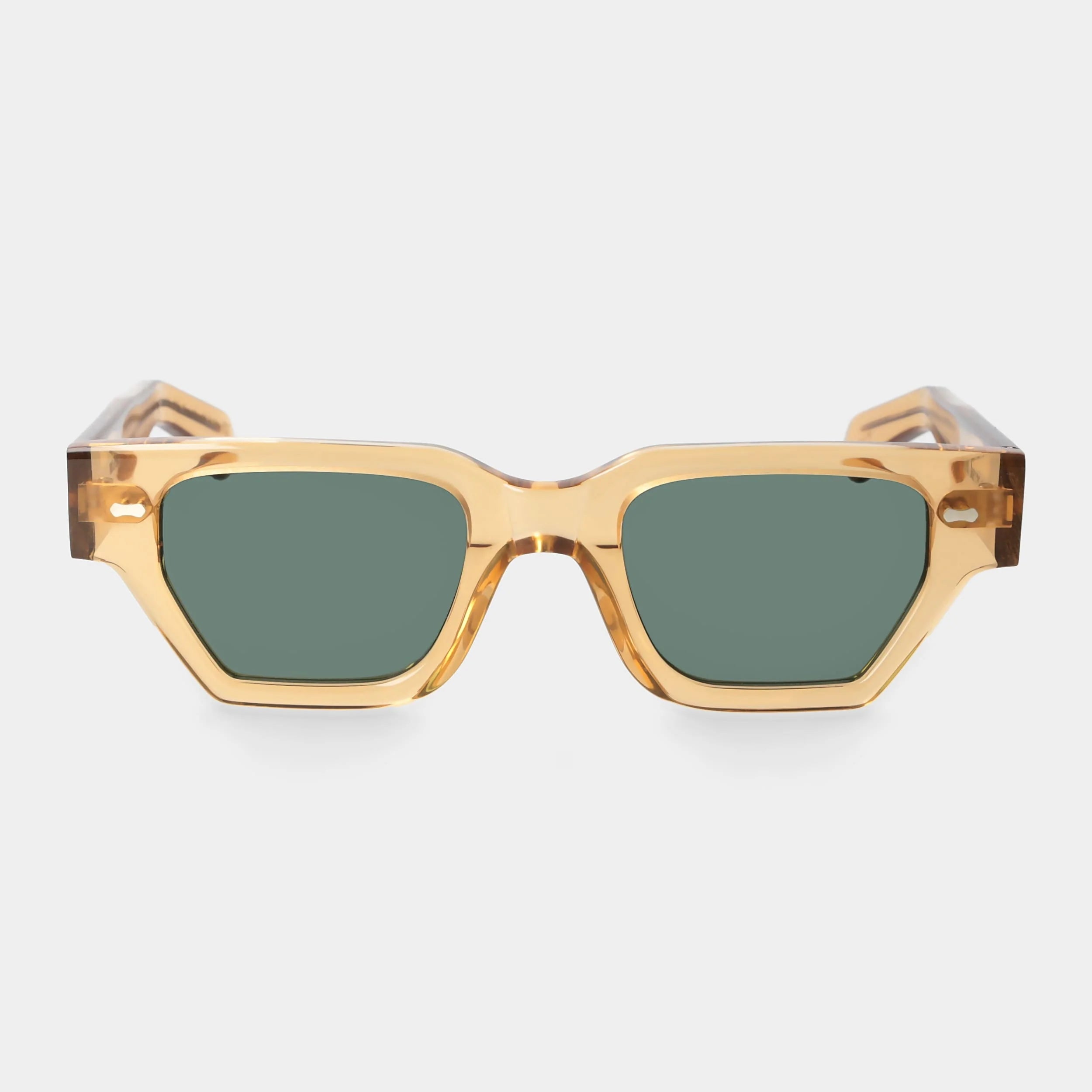 TBD Eyewear Raso Eco Champagne Bottle Green Lens Sunglasses Front