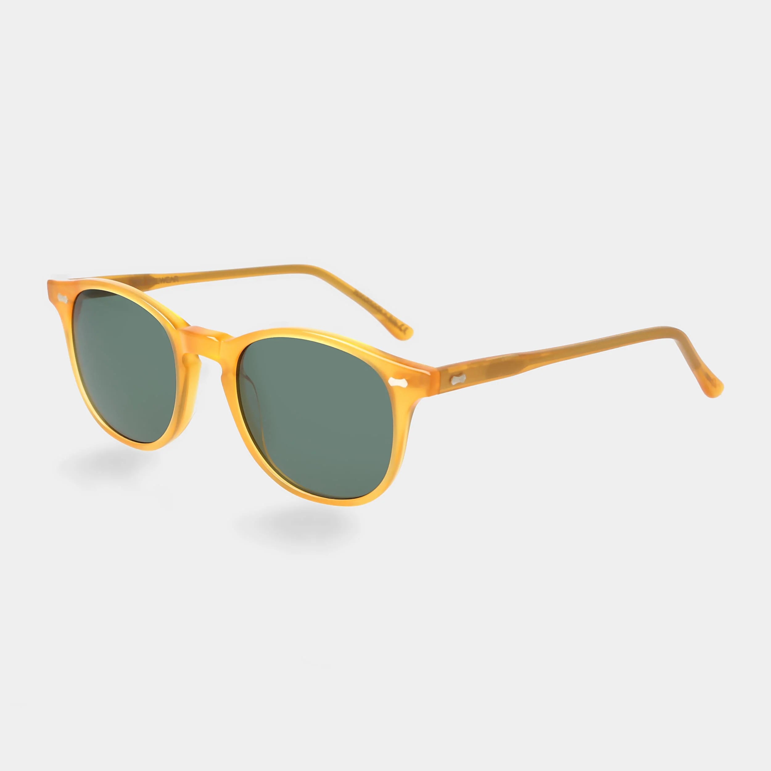 TBD Eyewear Shetland Eco Honey Bottle Green Lens Sunglasses Angle