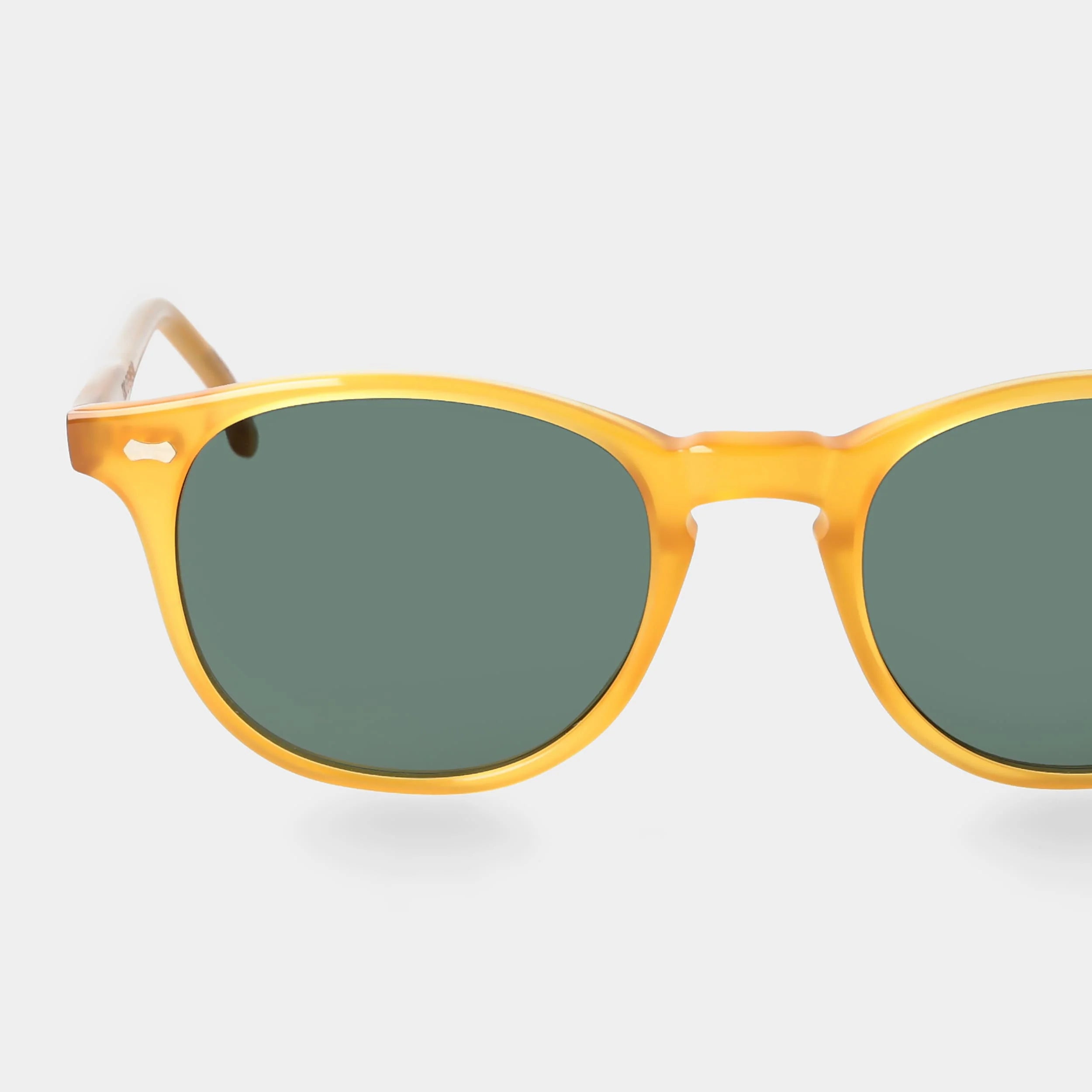 TBD Eyewear Shetland Eco Honey Bottle Green Lens Sunglasses Detail