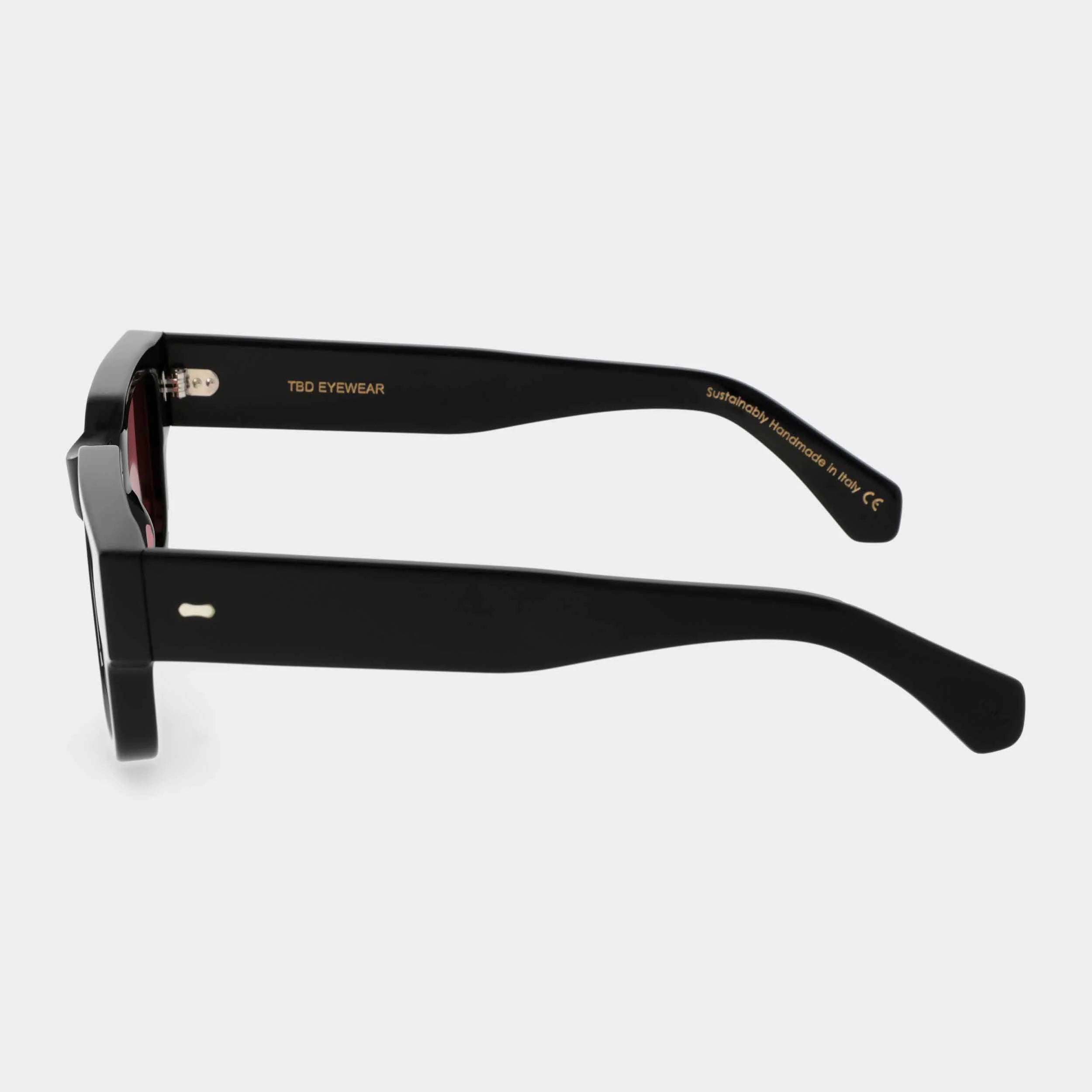 TBD Eyewear Silk Black Red Sunglasses Side