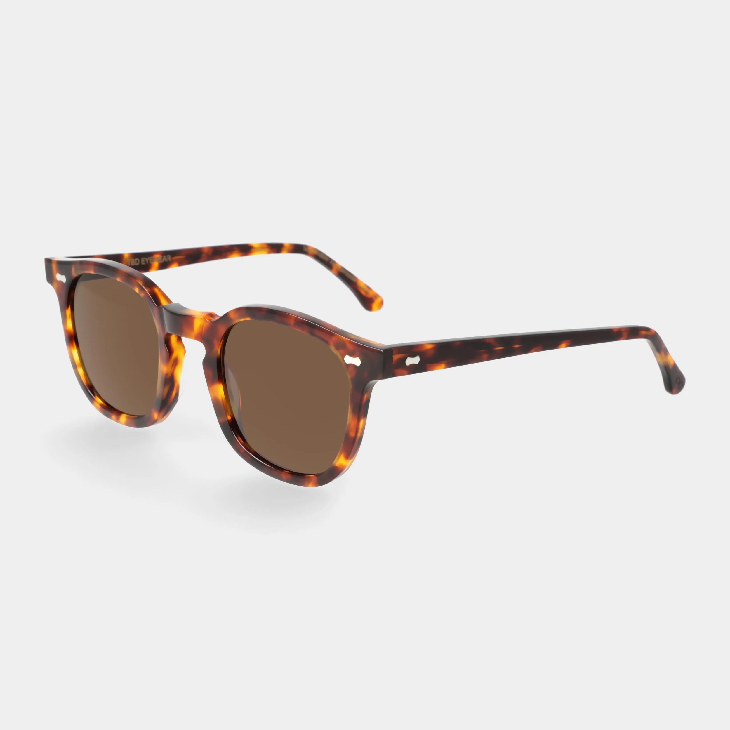 TBD Eyewear Twill Eco Spotted Havana Tobacco Lens Sunglasses Angle