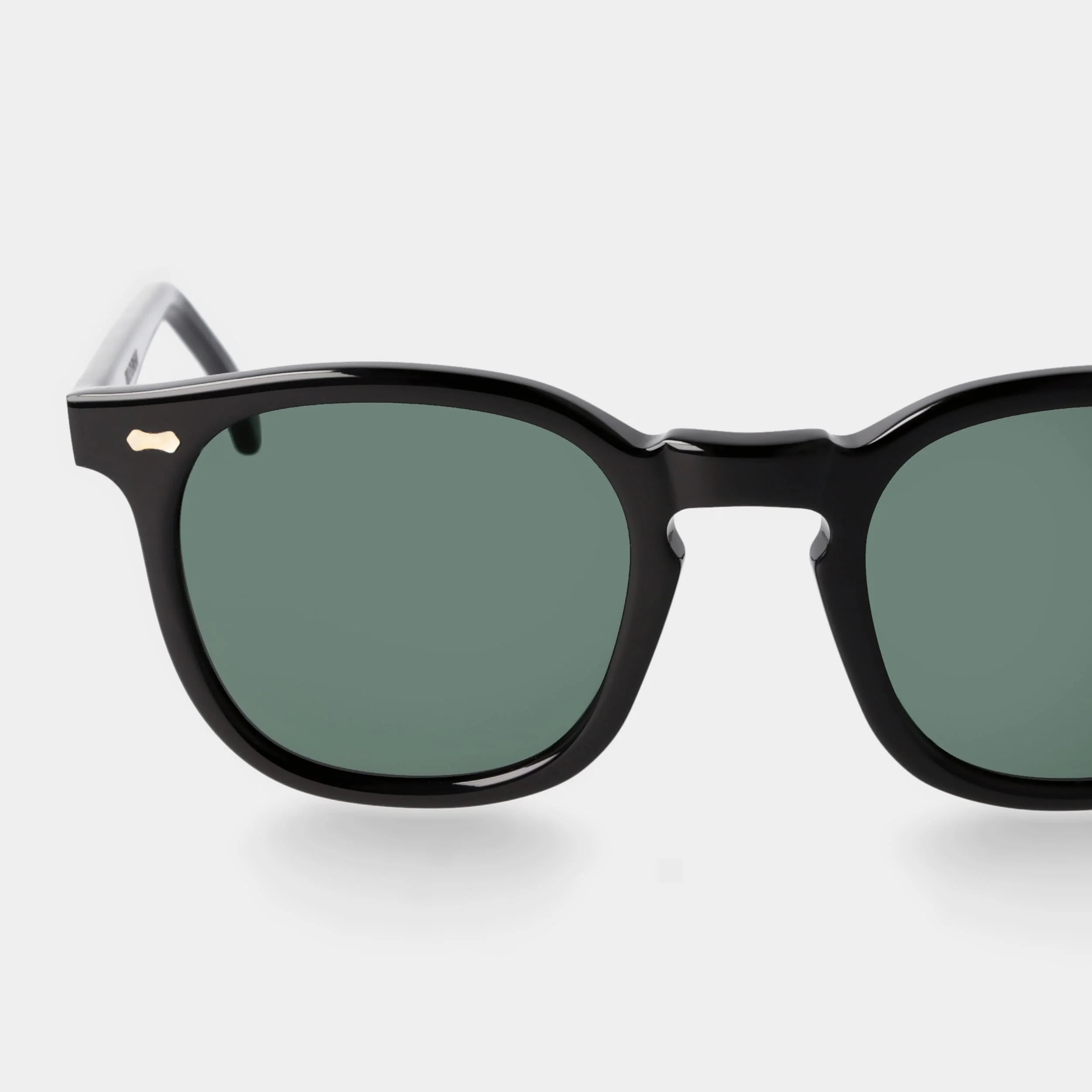 TBD Eyewear Twill Eco Black Bottle Green Lens Sunglasses Detail