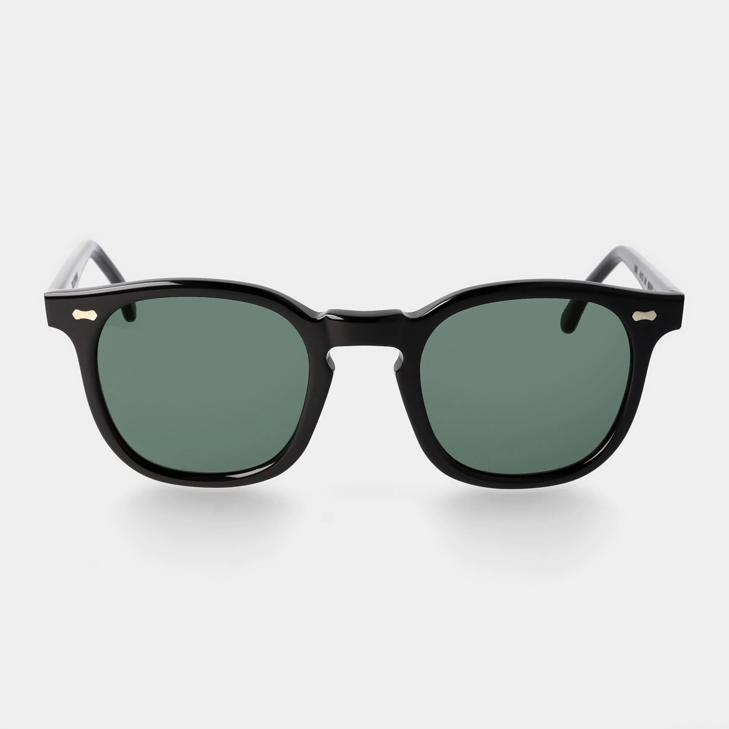 TBD Eyewear Twill Eco Black Bottle Green Lens Sunglasses Front