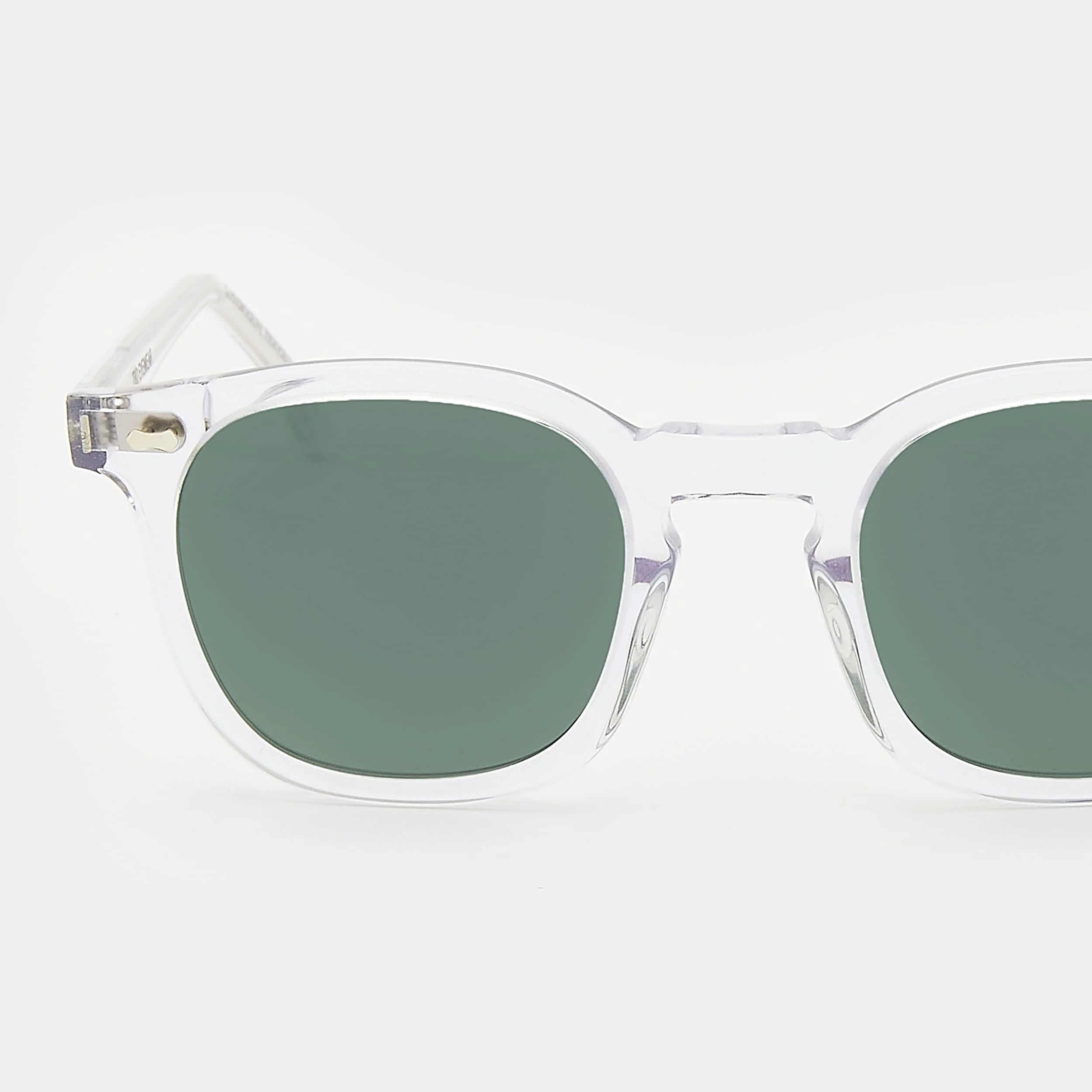 TBD Eyewear Twill Eco Transparent Bottle Green Lens Sunglasses Detail