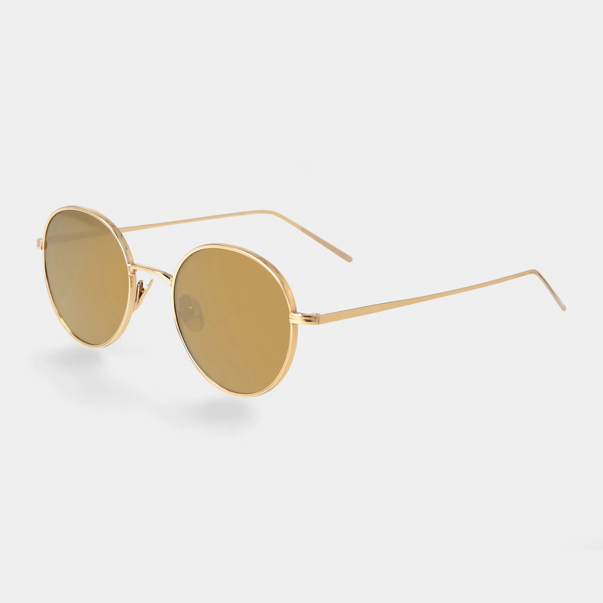 TBD Eyewear Ulster 24K Gold Tobacco Lens Sunglasses Angle