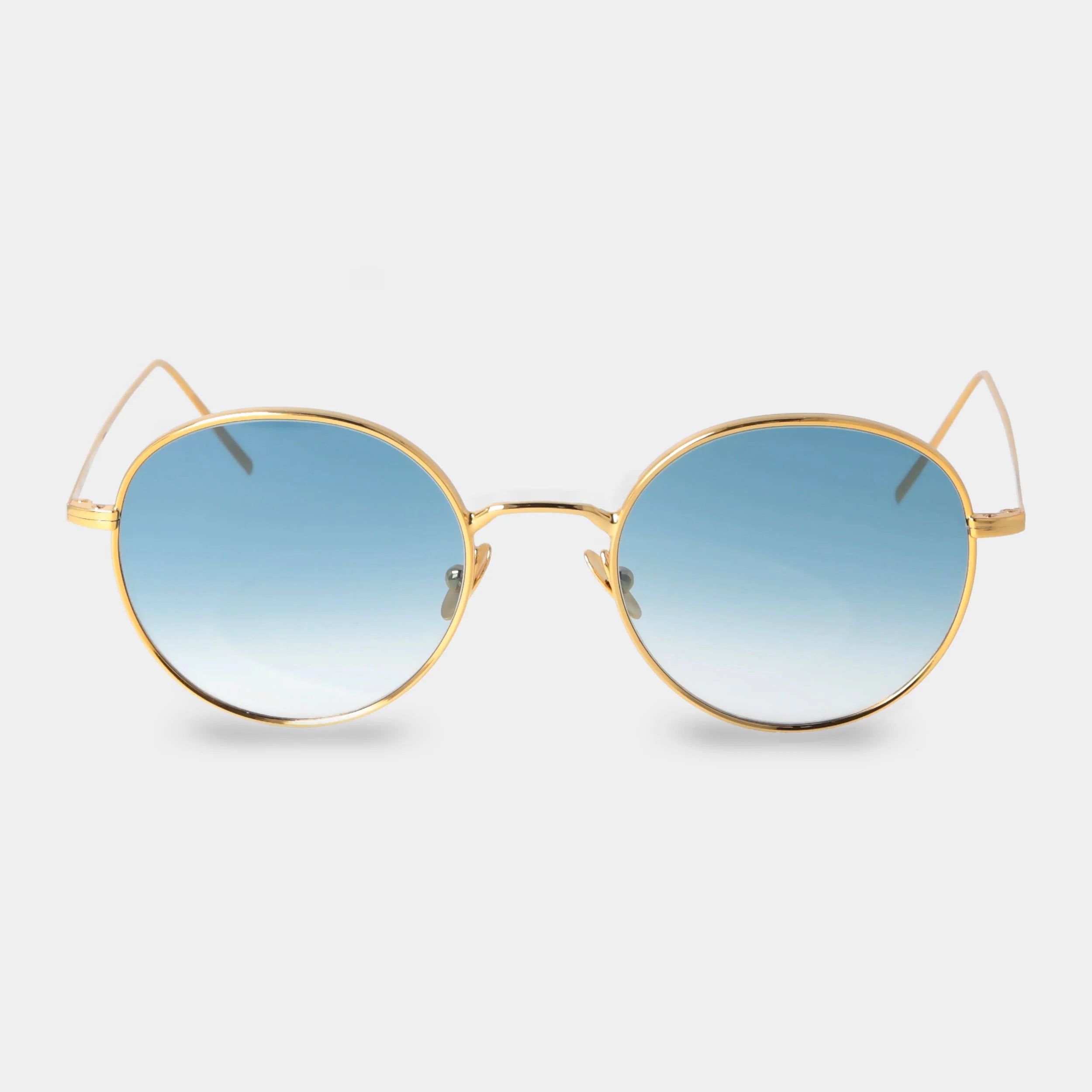 TBD Eyewear Ulster 24K Gold Gradient Blue Lens Sunglasses Front