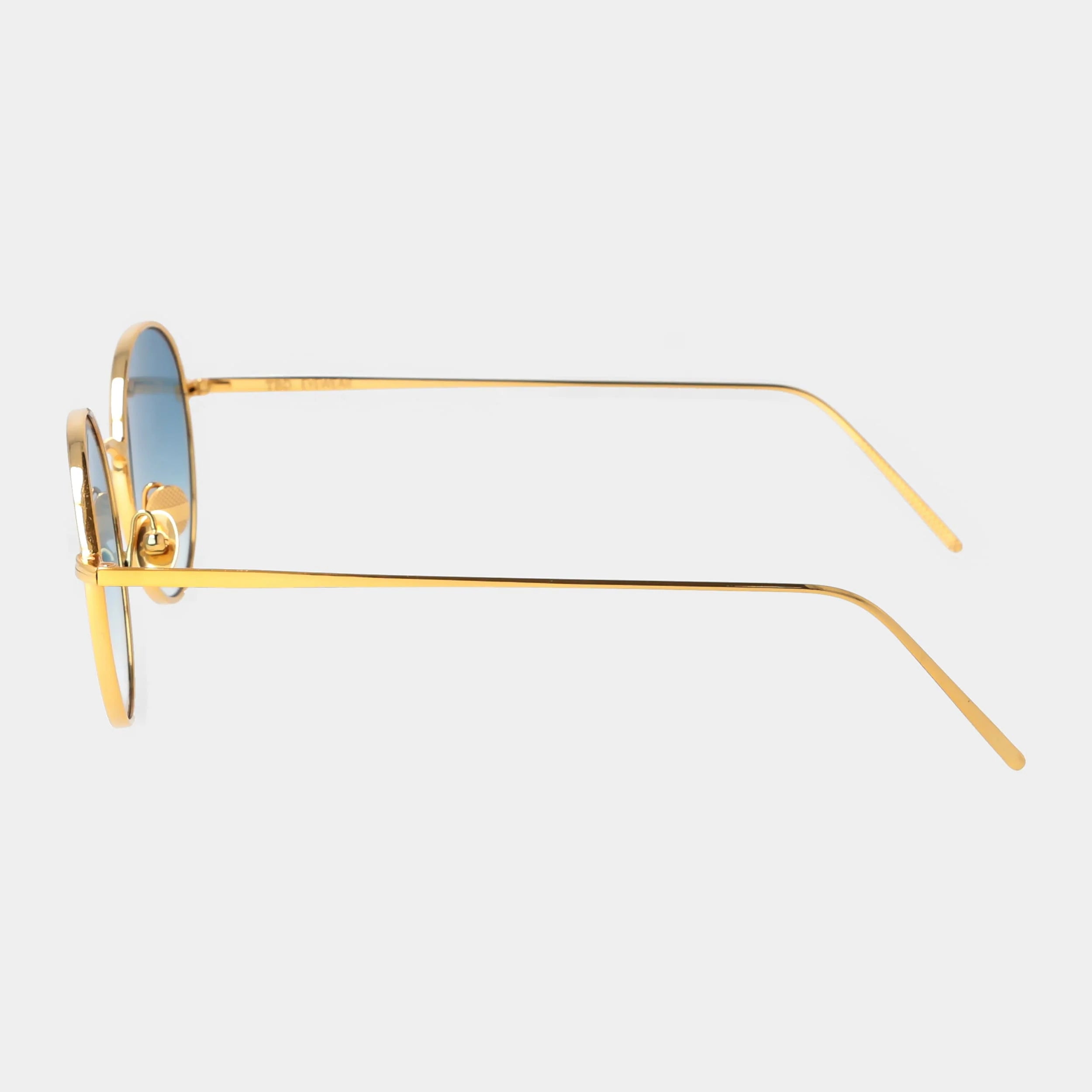 TBD Eyewear Ulster 24K Gold Gradient Blue Lens Sunglasses Side