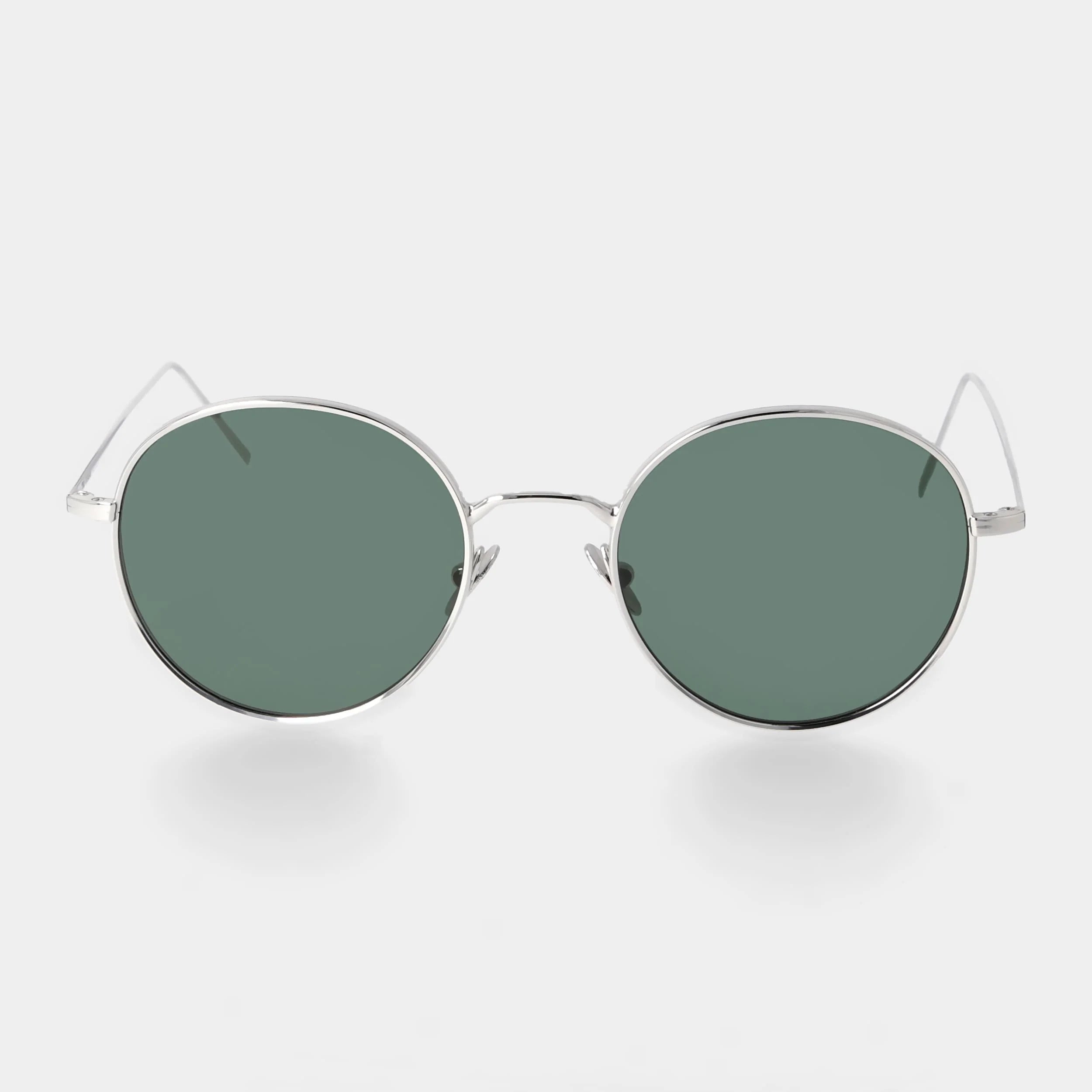 TBD Eyewear Ulster Rhodium Bottle Green Lens Sunglasses Front