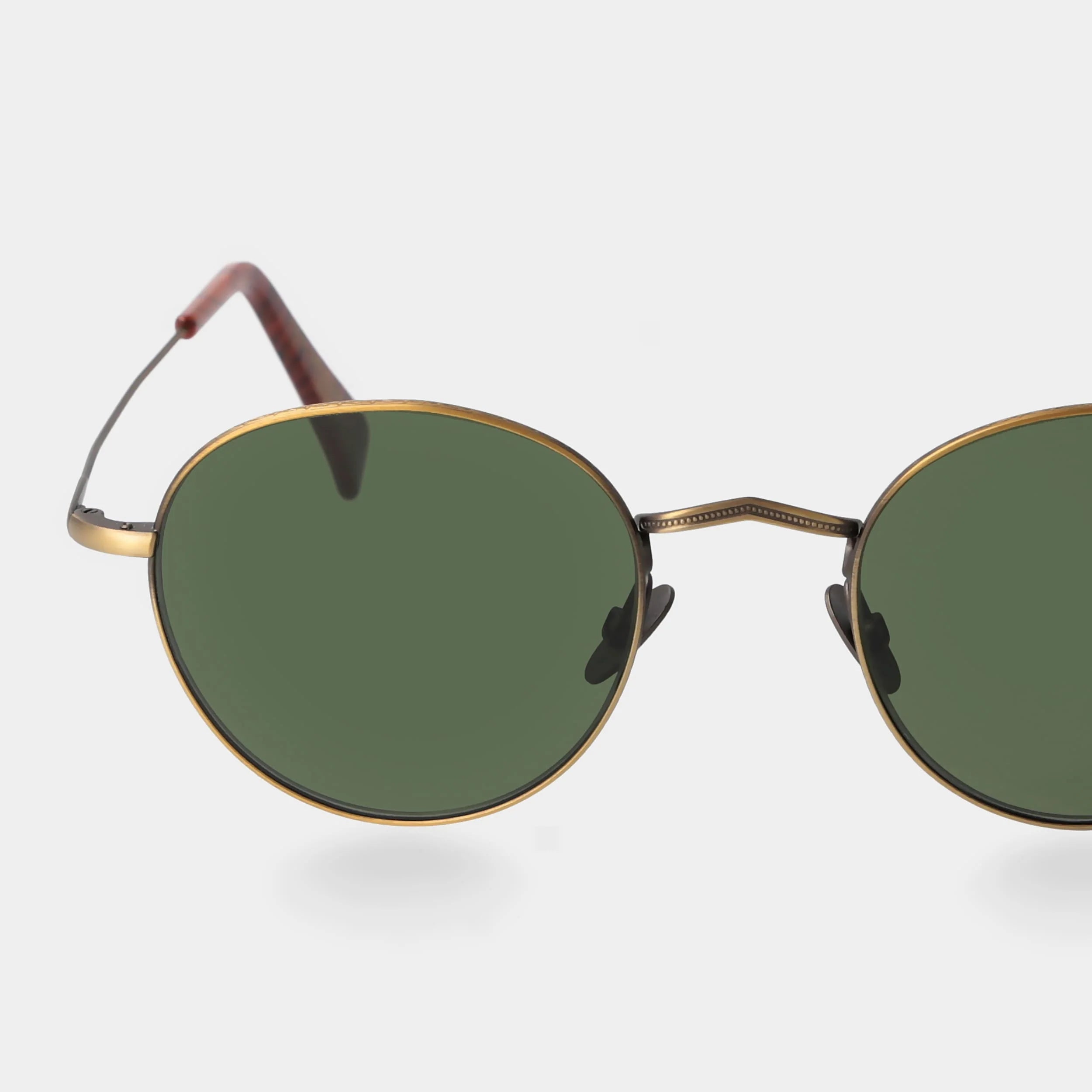 TBD Eyewear Vicuña Brass Bottle Green Lens Sunglasses Detail