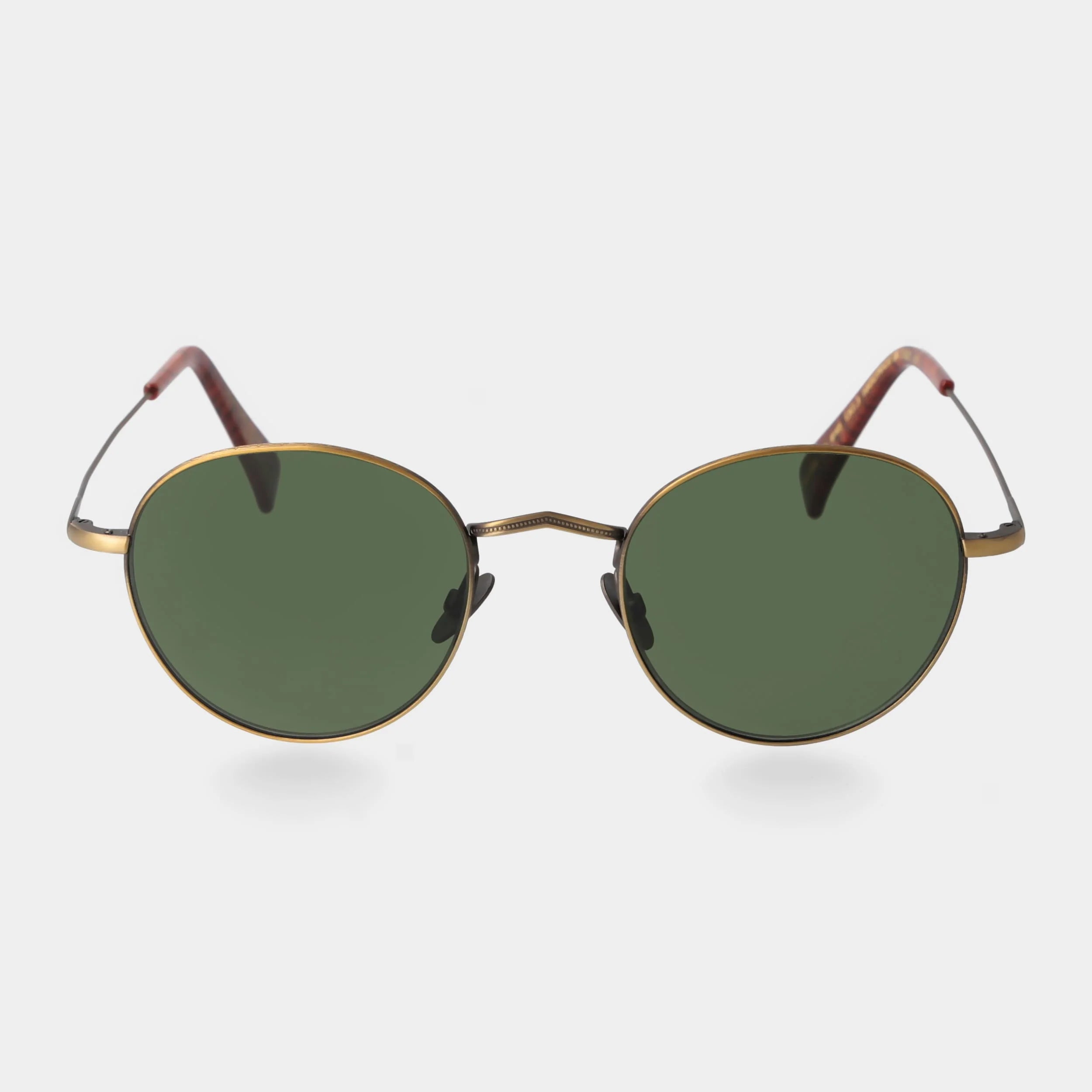 TBD Eyewear Vicuña Brass Bottle Green Lens Sunglasses Front