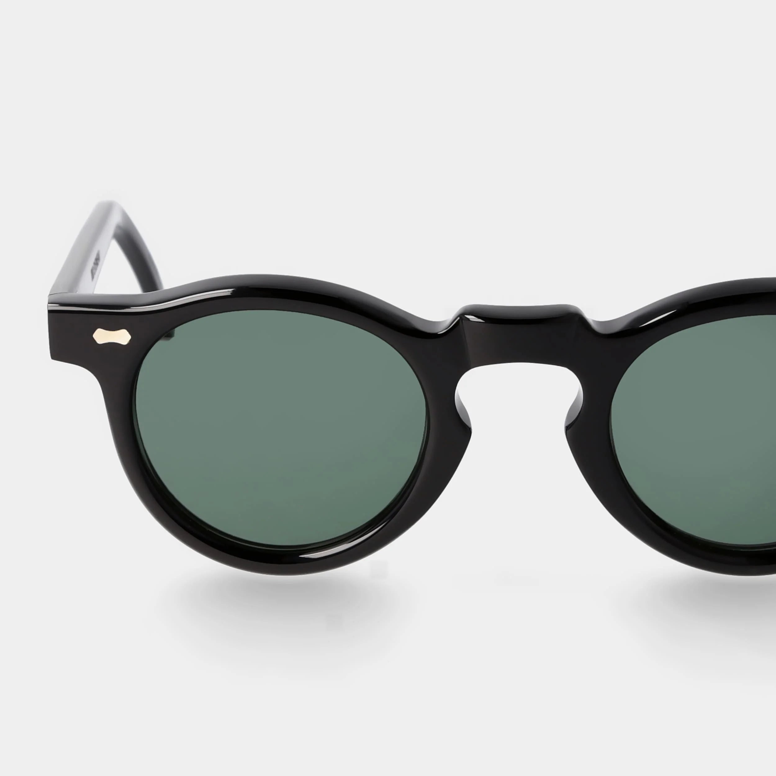 TBD Eyewear Welt Eco Black Bottle Green Lens Sunglasses Detail