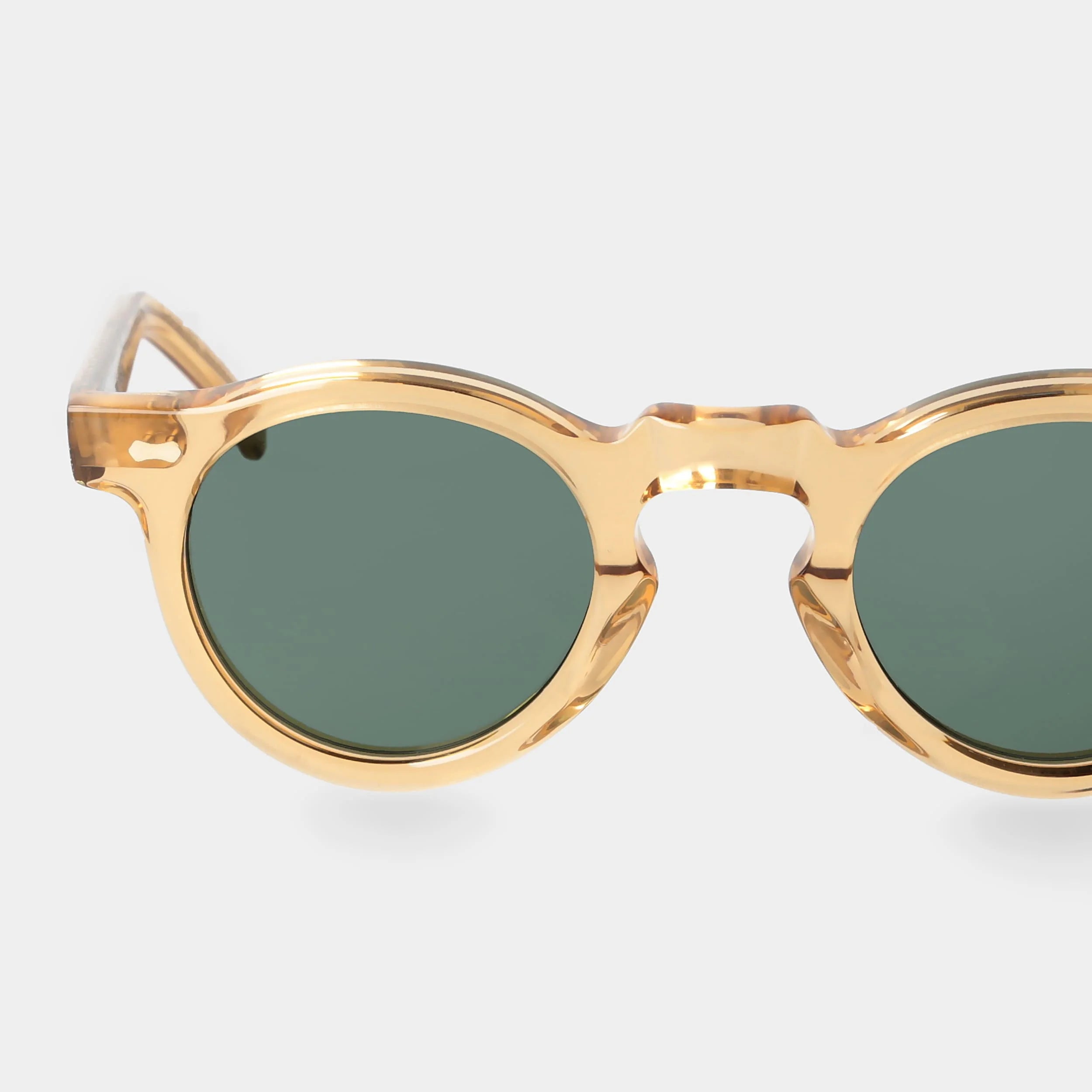 TBD Eyewear Welt Eco Champagne Bottle Green Lens Sunglasses Detail