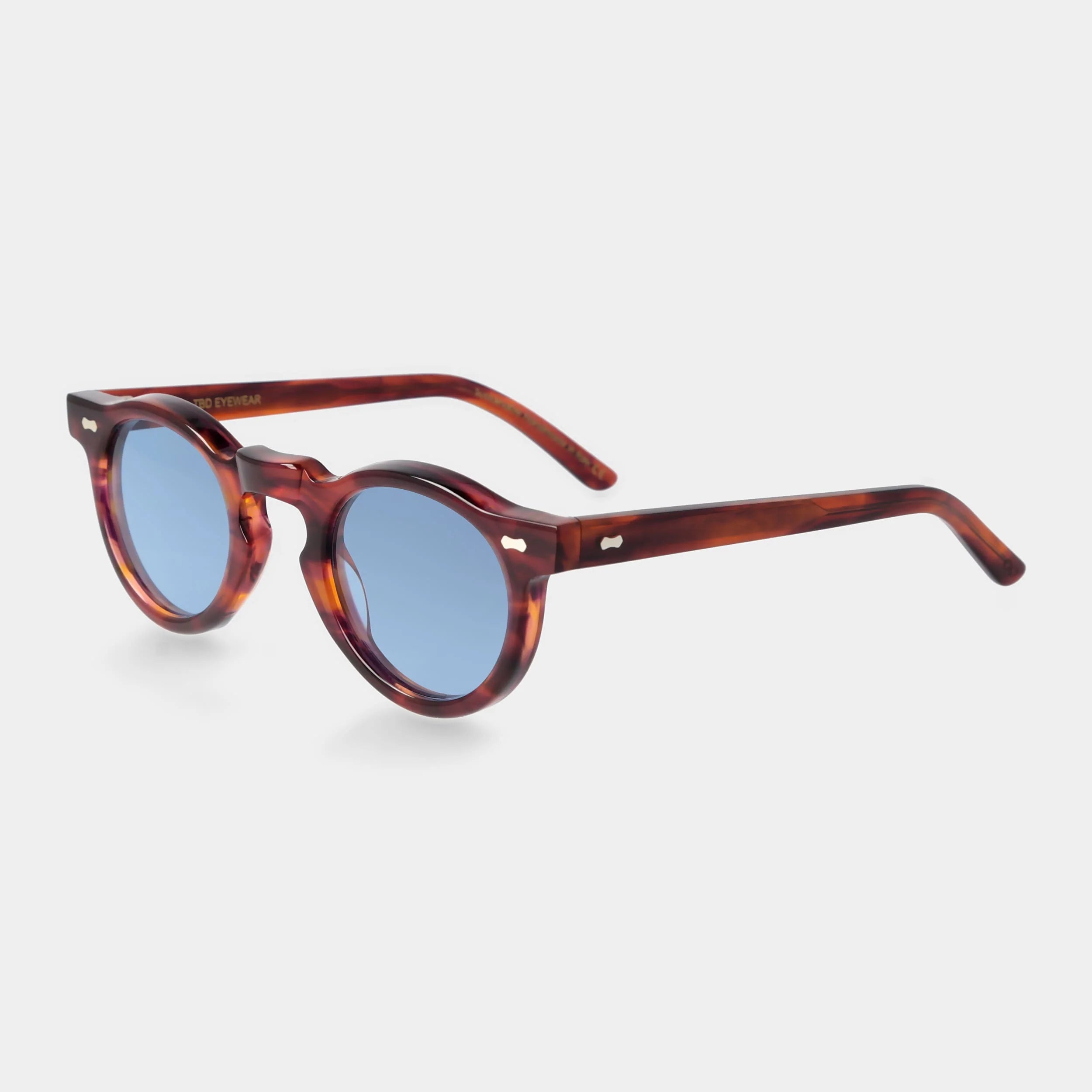 TBD Eyewear Welt Eco Havana Blue Lens Sunglasses Angle