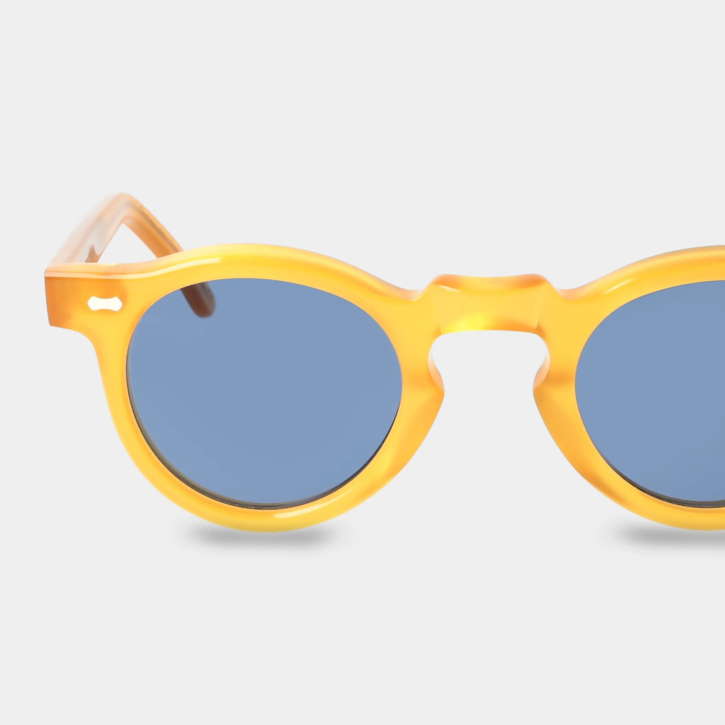 TBD Eyewear Welt Eco Honey Blue Lens Sunglasses Detail