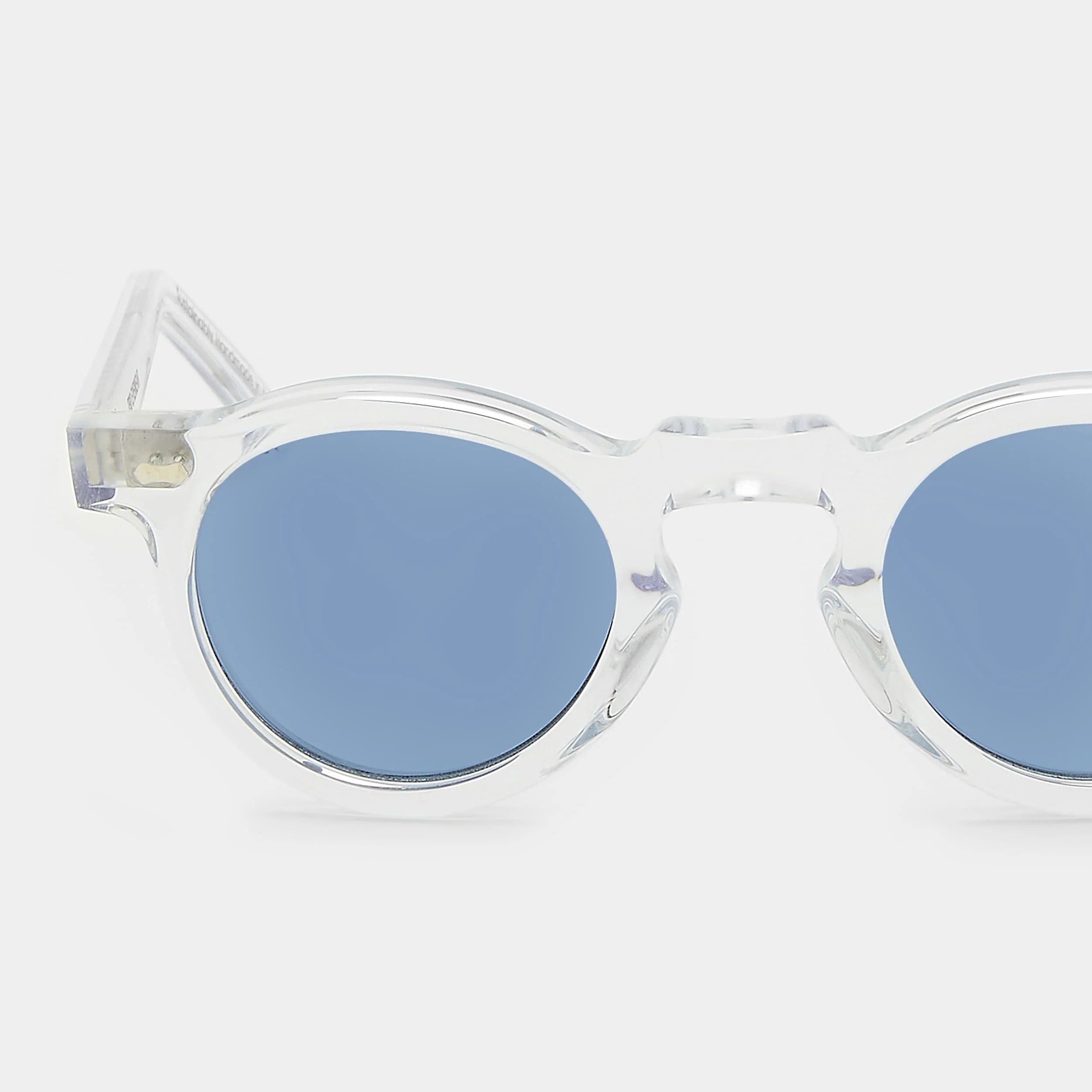 TBD Eyewear Welt Eco Transparent Blue Lens Sunglasses Detail