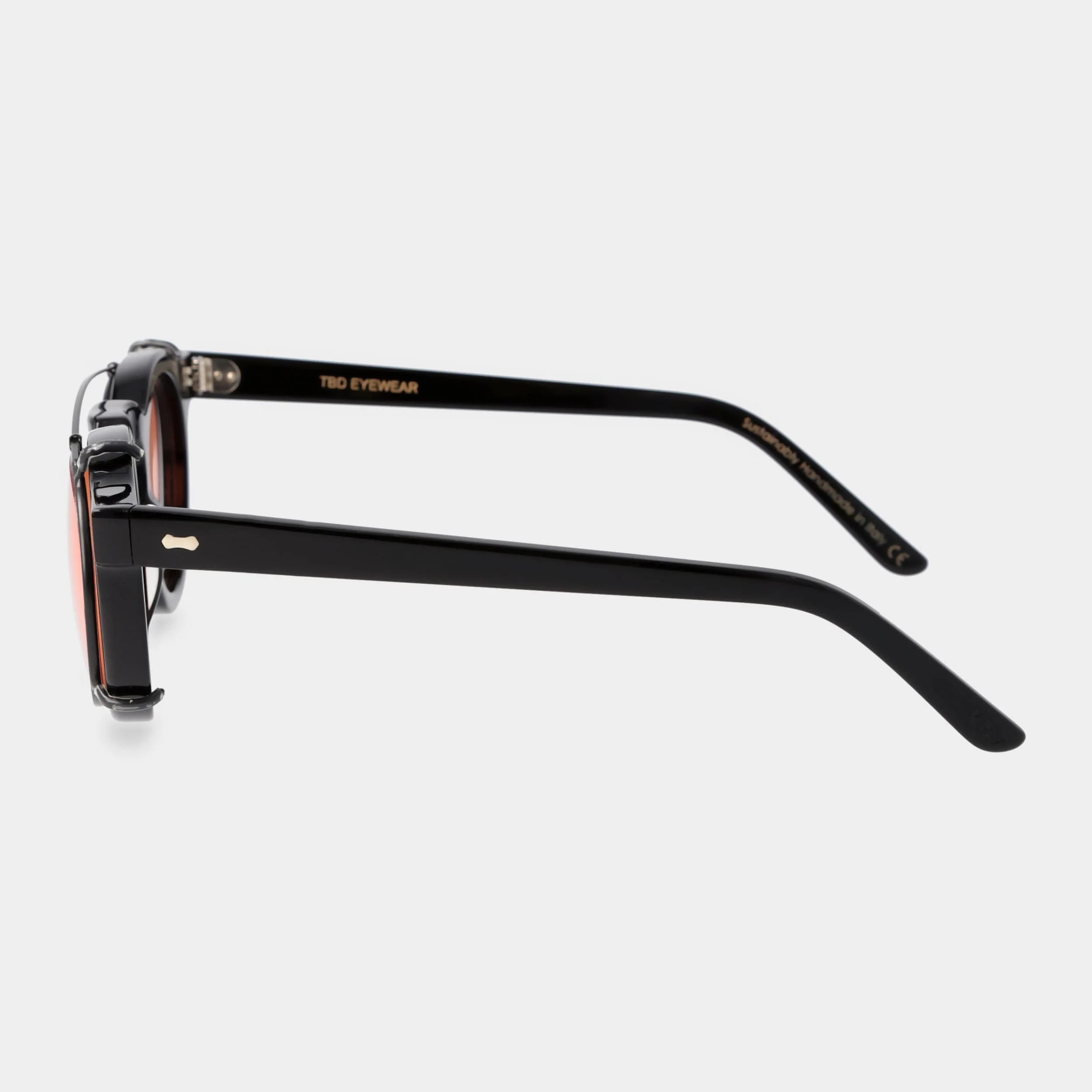 TBD Eyewear Welt with Black Orange Lens Side